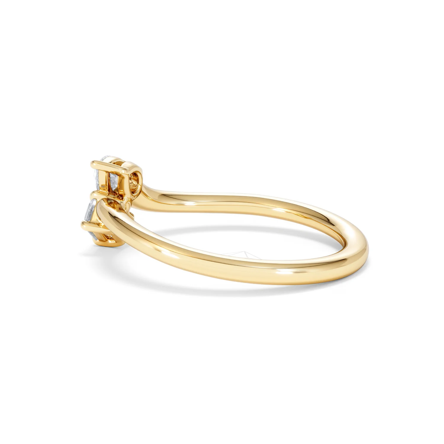 Toi et Moi Emerald and Pear Cut Lab Diamond Ring 30ct F/VS in 18K Gold Vermeil - Image 65