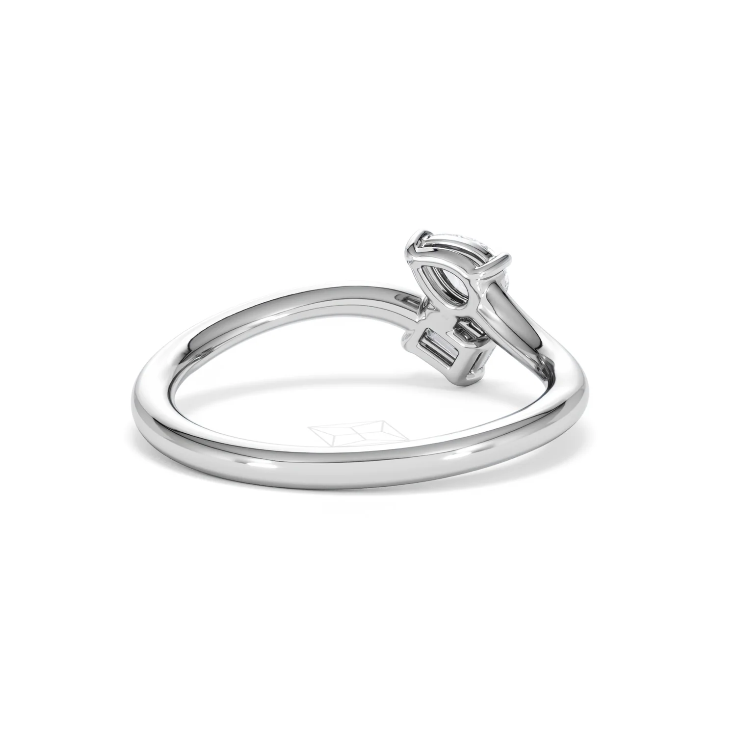 Toi et Moi Emerald and Pear Cut Lab Diamond Ring 30ct F/VS in 925 Silver - Image 44