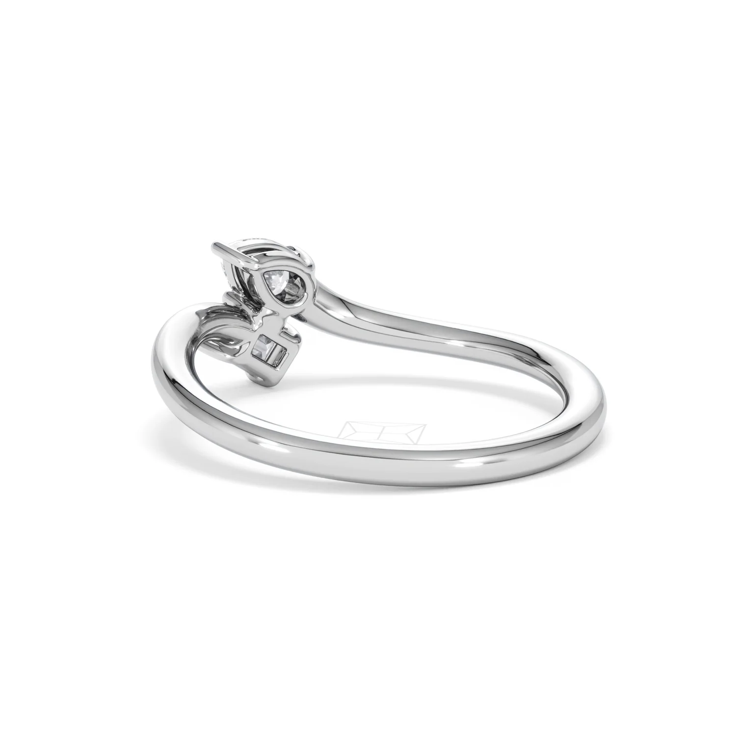 Toi et Moi Emerald and Pear Cut Lab Diamond Ring 30ct F/VS in 925 Silver - Image 58