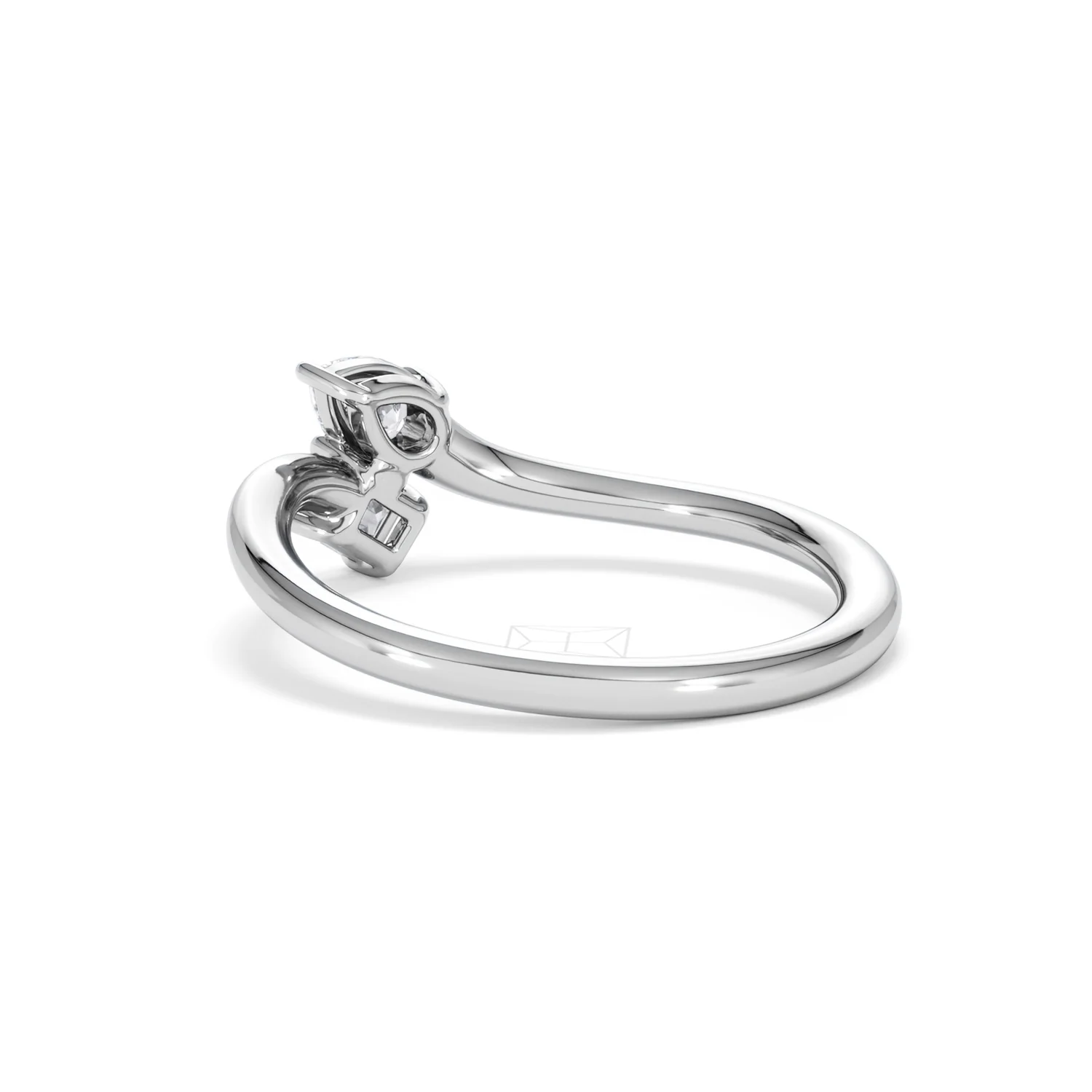 Toi et Moi Emerald and Pear Cut Lab Diamond Ring 30ct F/VS in 925 Silver - Image 59