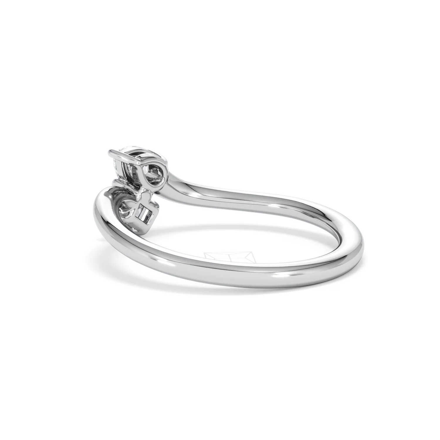Toi et Moi Emerald and Pear Cut Lab Diamond Ring 30ct F/VS in 925 Silver - Image 61
