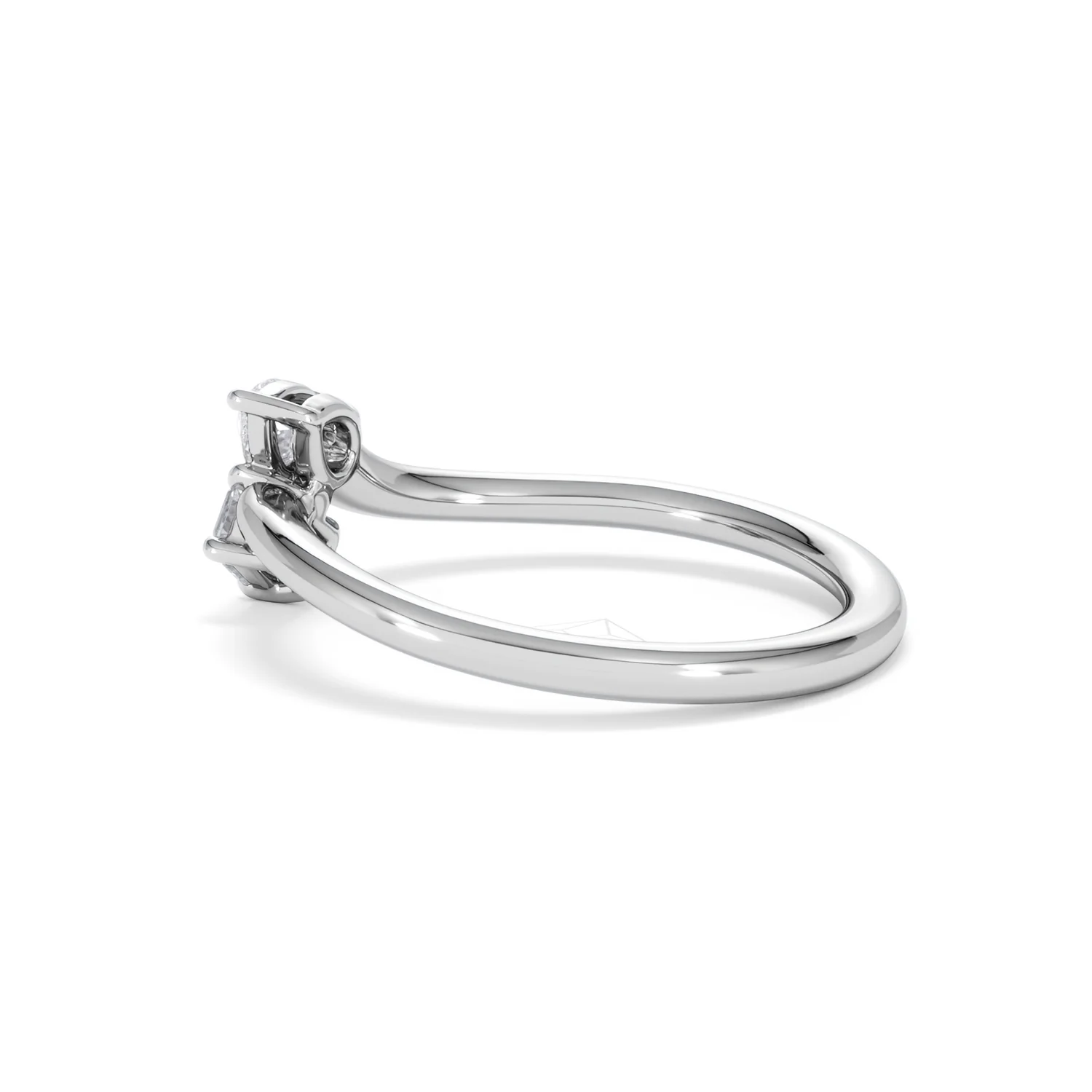 Toi et Moi Emerald and Pear Cut Lab Diamond Ring 30ct F/VS in 925 Silver - Image 65