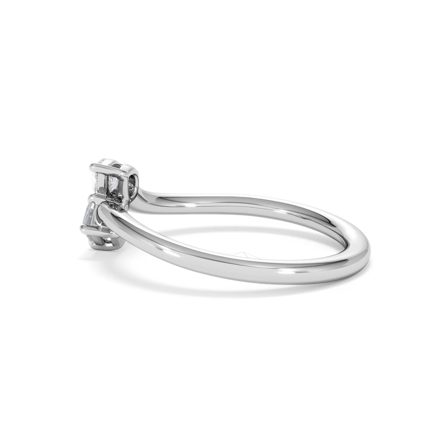 Toi et Moi Emerald and Pear Cut Lab Diamond Ring 30ct F/VS in 925 Silver - Image 67