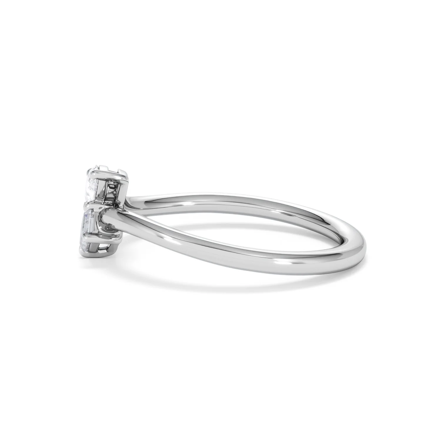 Toi et Moi Emerald and Pear Cut Lab Diamond Ring 30ct F/VS in 925 Silver - Image 71