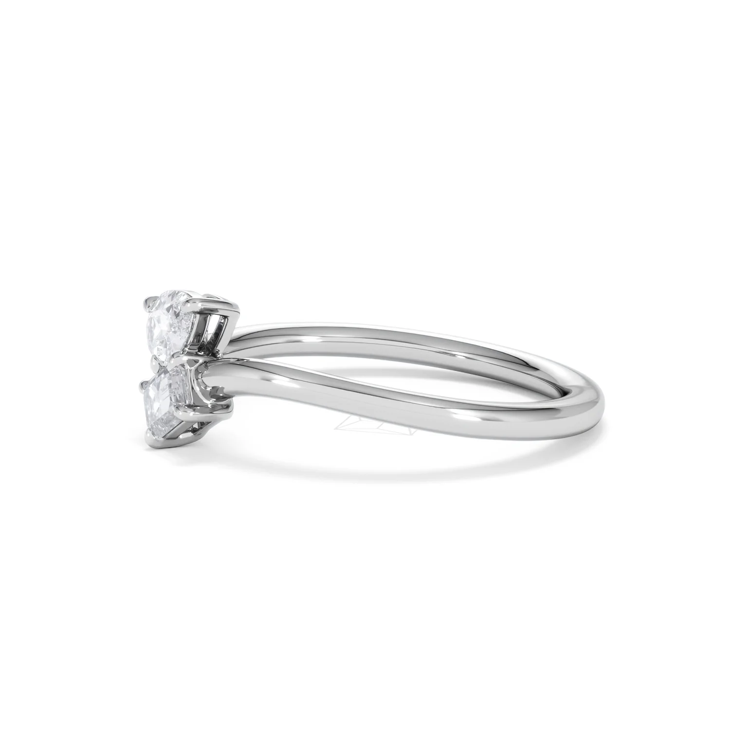 Toi et Moi Emerald and Pear Cut Lab Diamond Ring 30ct F/VS in 925 Silver - Image 76