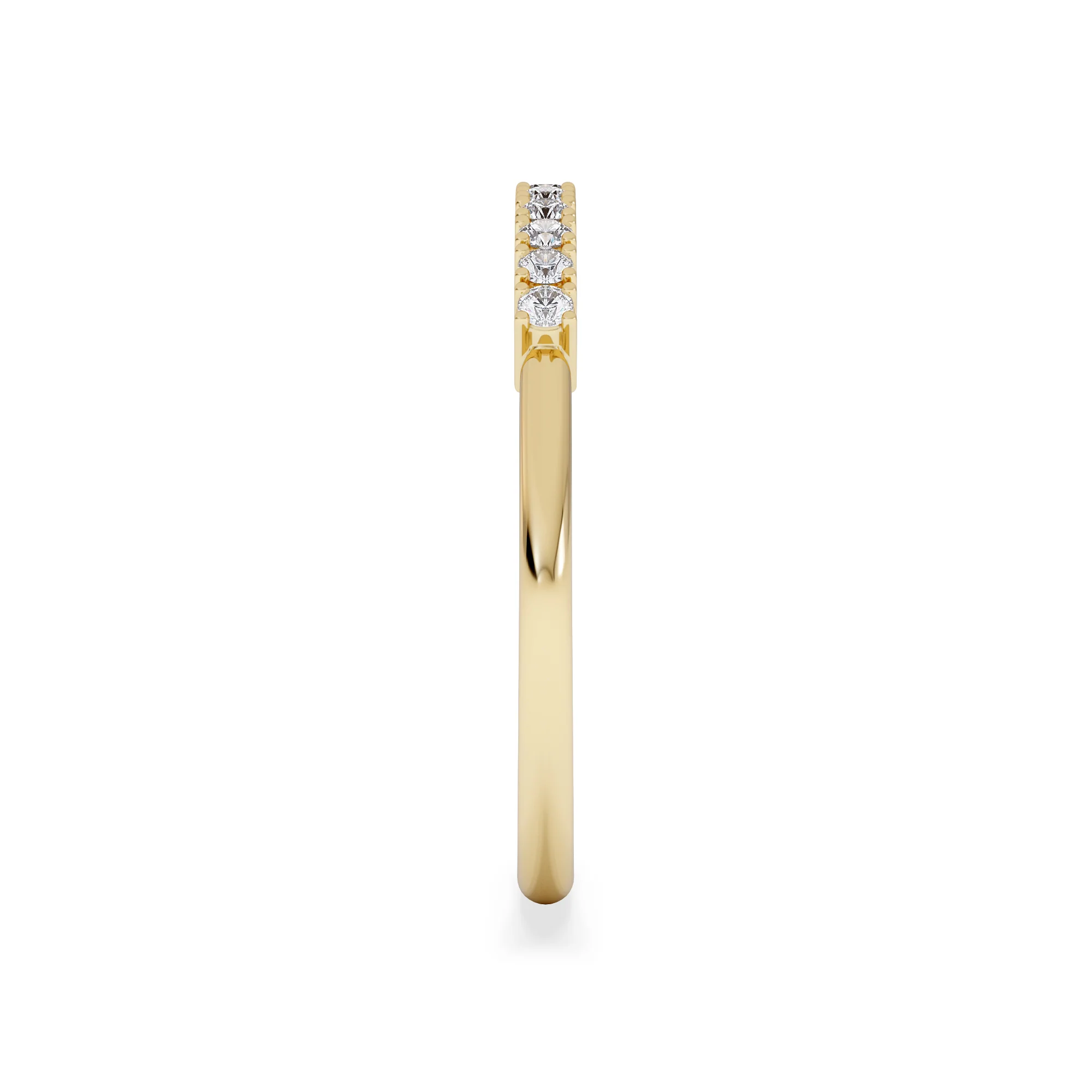 Twilight Lab Diamond 0.15ct H/SI Half Eternity Ring in 18K Gold Vermeil - Image 5