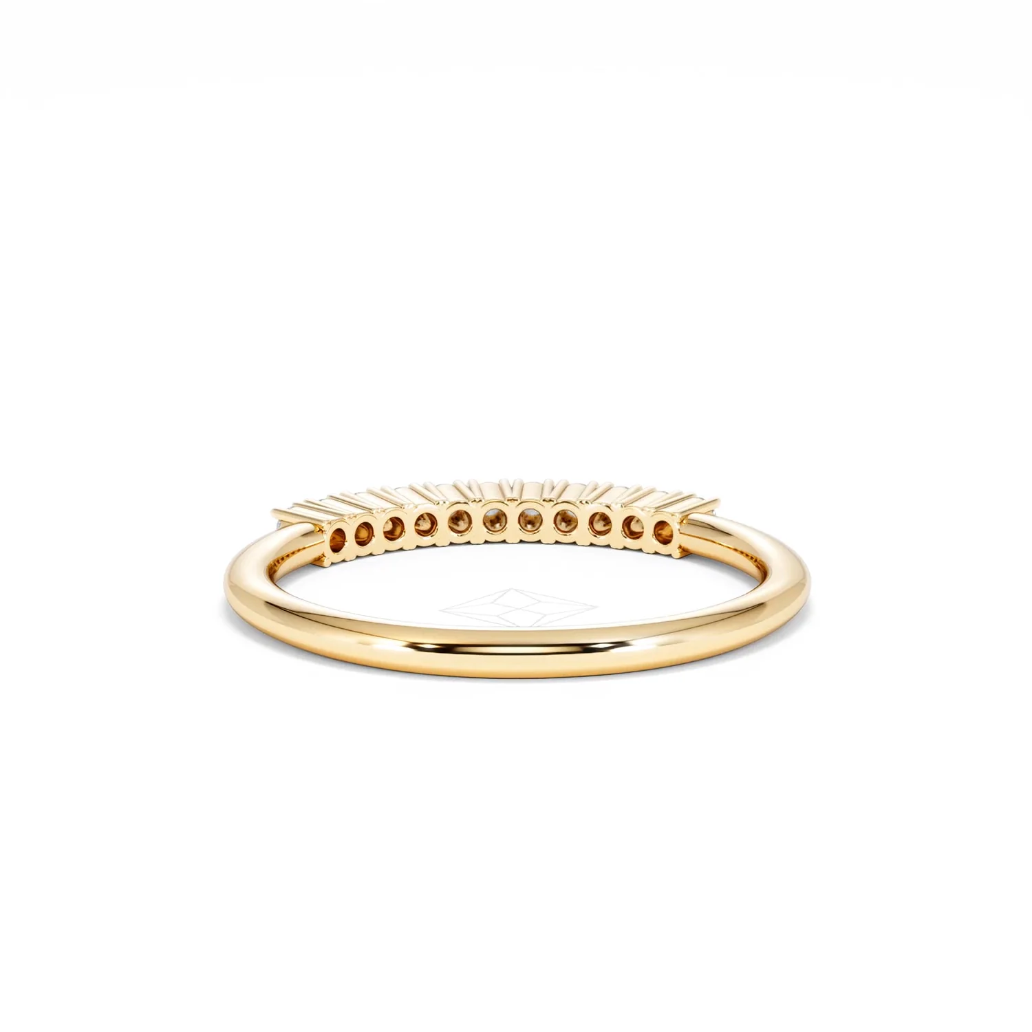 Twilight Lab Diamond 0.15ct H/SI Half Eternity Ring in 18K Gold Vermeil - Image 50