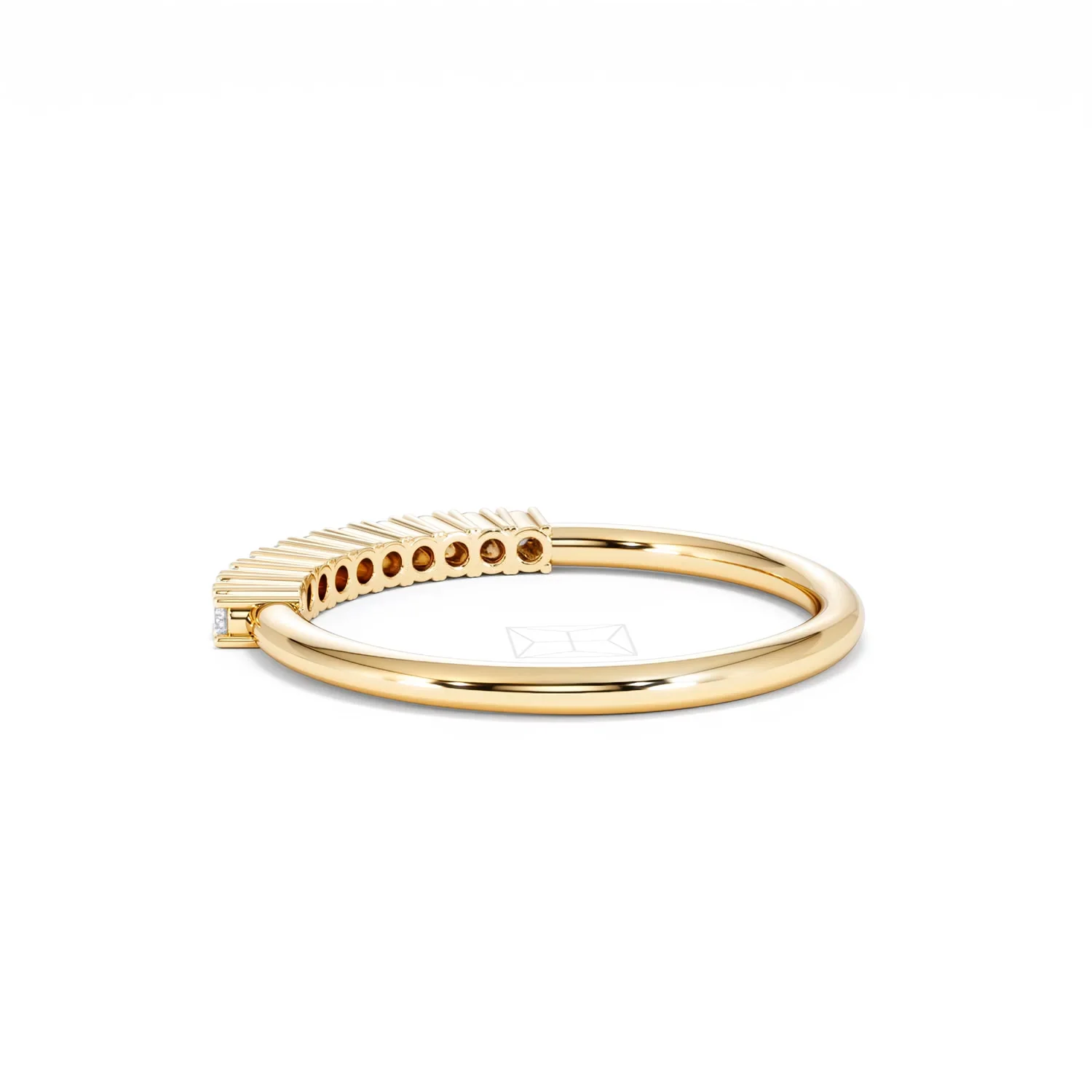 Twilight Lab Diamond 0.15ct H/SI Half Eternity Ring in 18K Gold Vermeil - Image 60