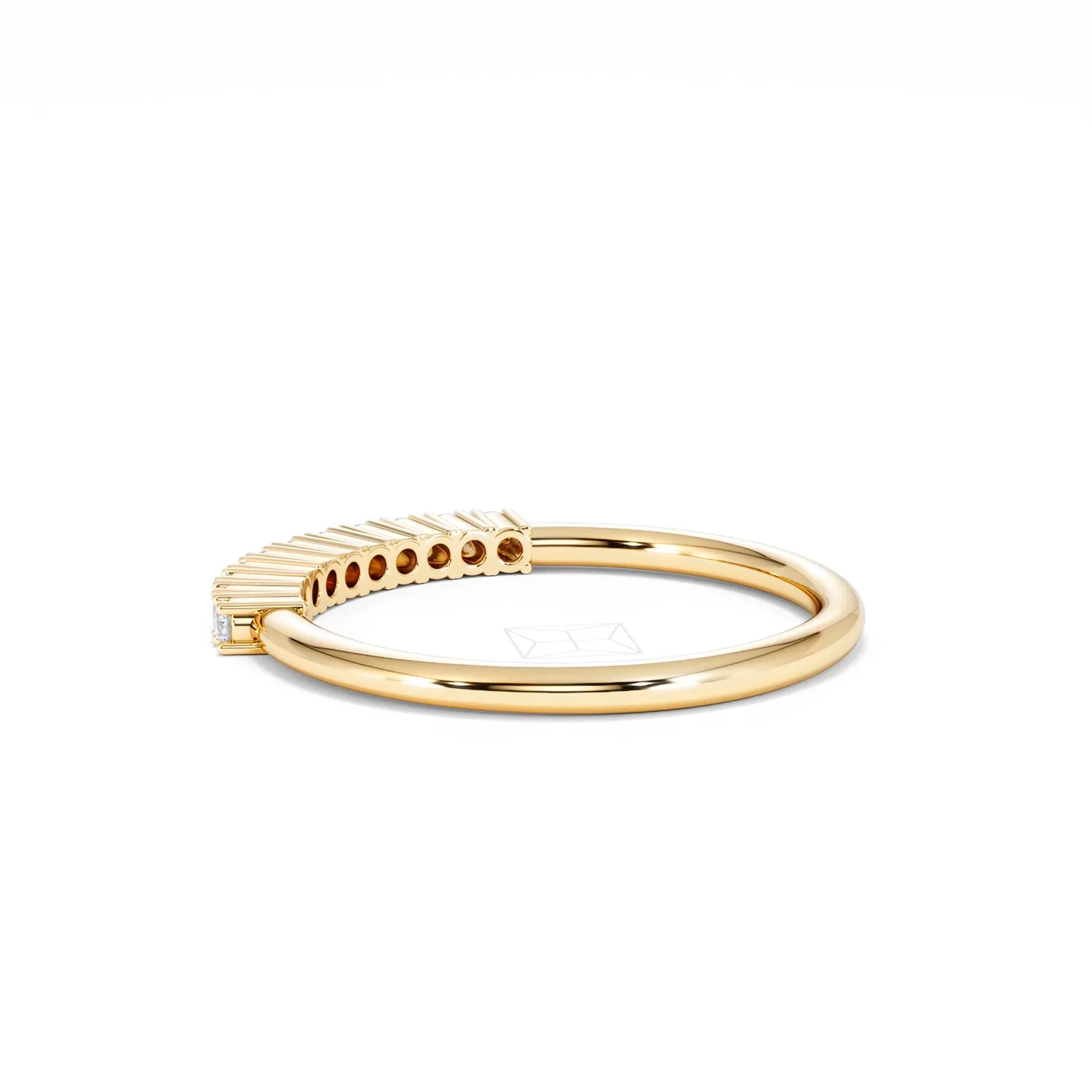 Twilight Lab Diamond 0.15ct H/SI Half Eternity Ring in 18K Gold Vermeil - Image 61