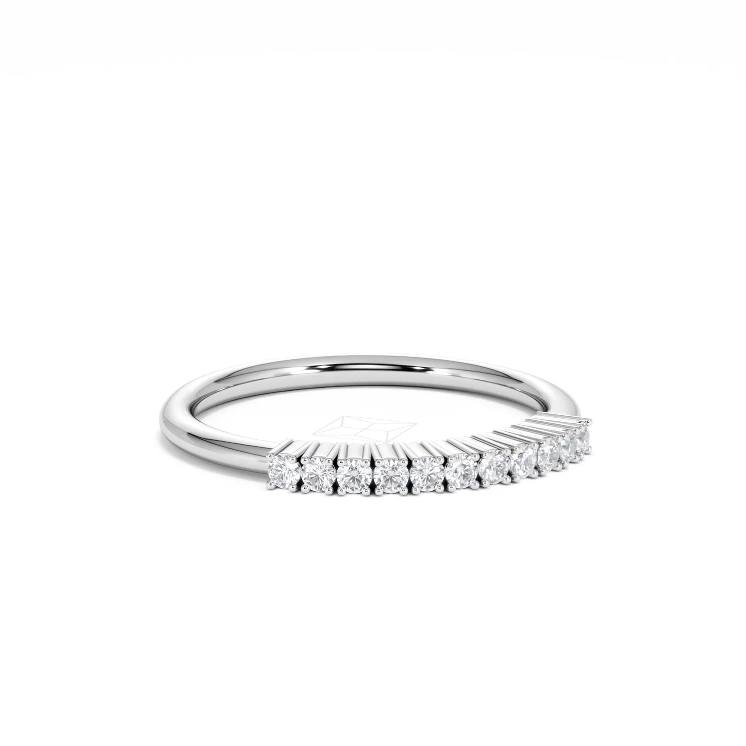 Twilight Lab Diamond 0.15ct H/SI Half Eternity Ring in 925 Silver - Image 14