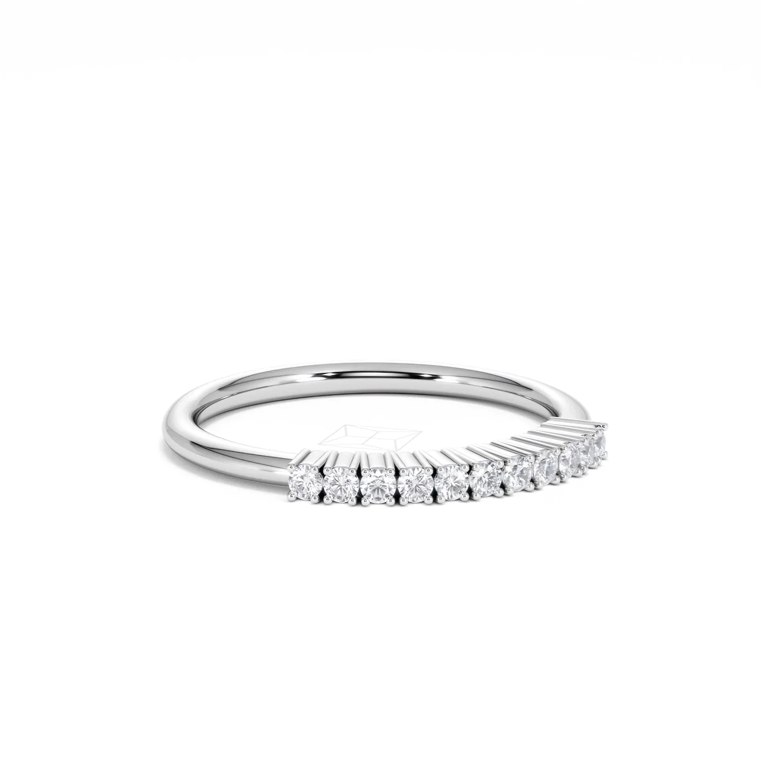 Twilight Lab Diamond 0.15ct H/SI Half Eternity Ring in 925 Silver - Image 15