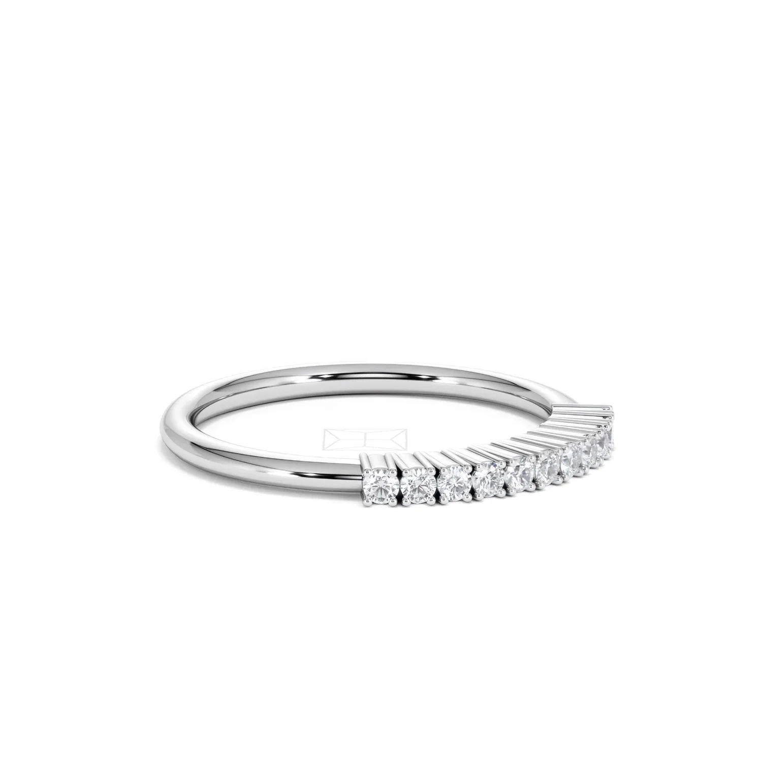 Twilight Lab Diamond 0.15ct H/SI Half Eternity Ring in 925 Silver - Image 19