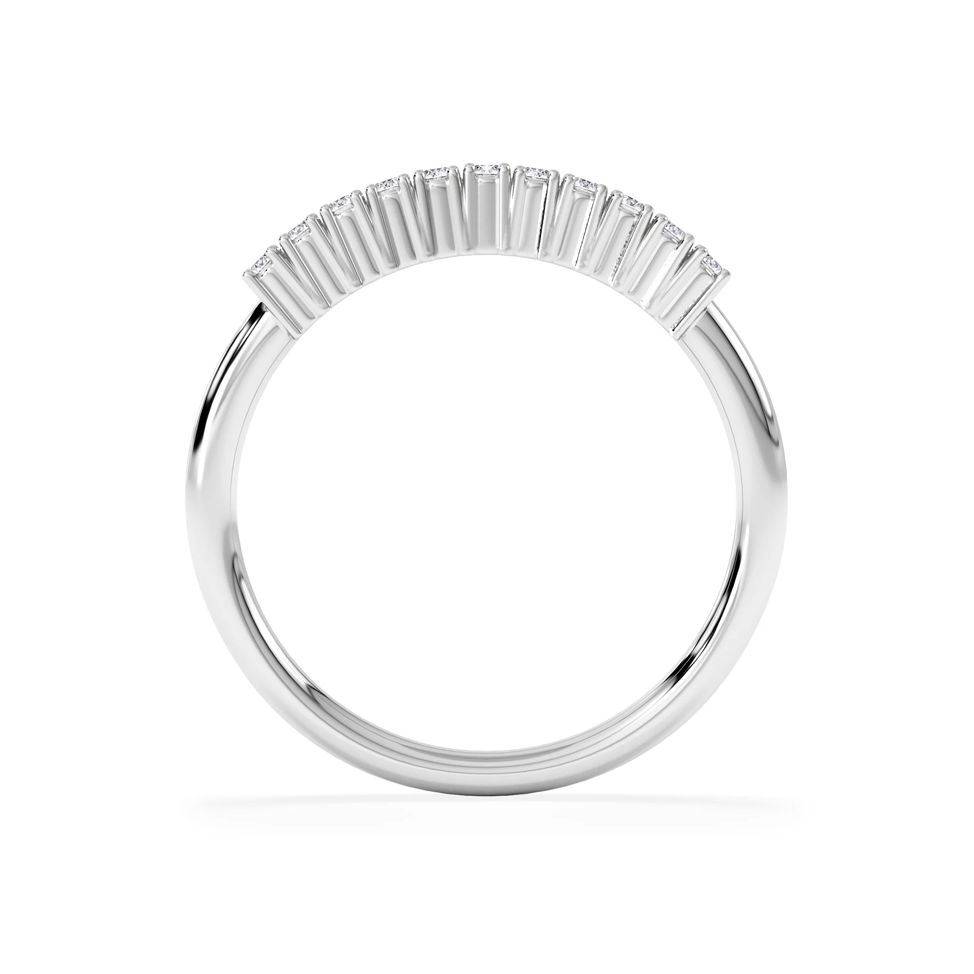 Twilight Lab Diamond 0.15ct H/SI Half Eternity Ring in 925 Silver - Image 3