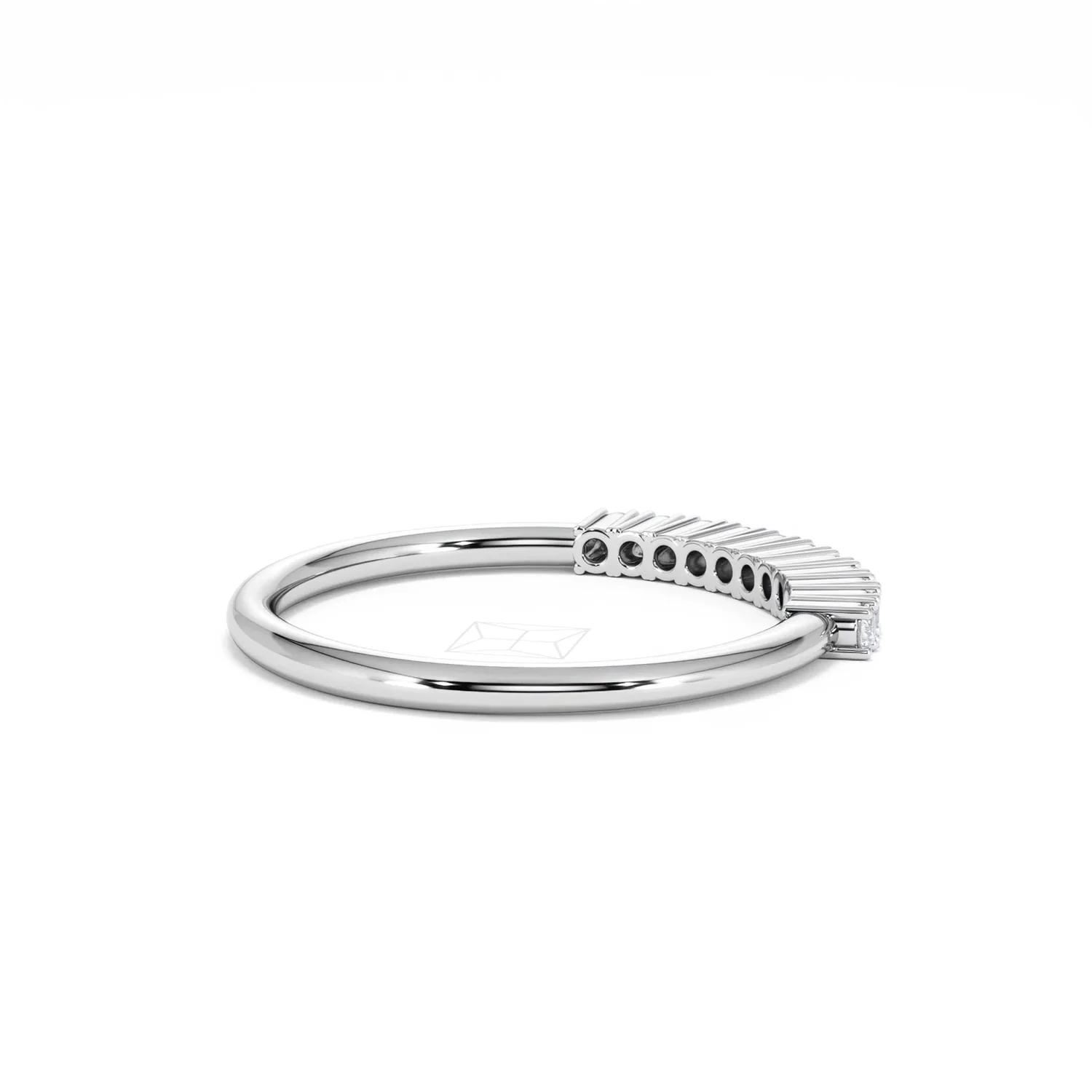Twilight Lab Diamond 0.15ct H/SI Half Eternity Ring in 925 Silver - Image 36