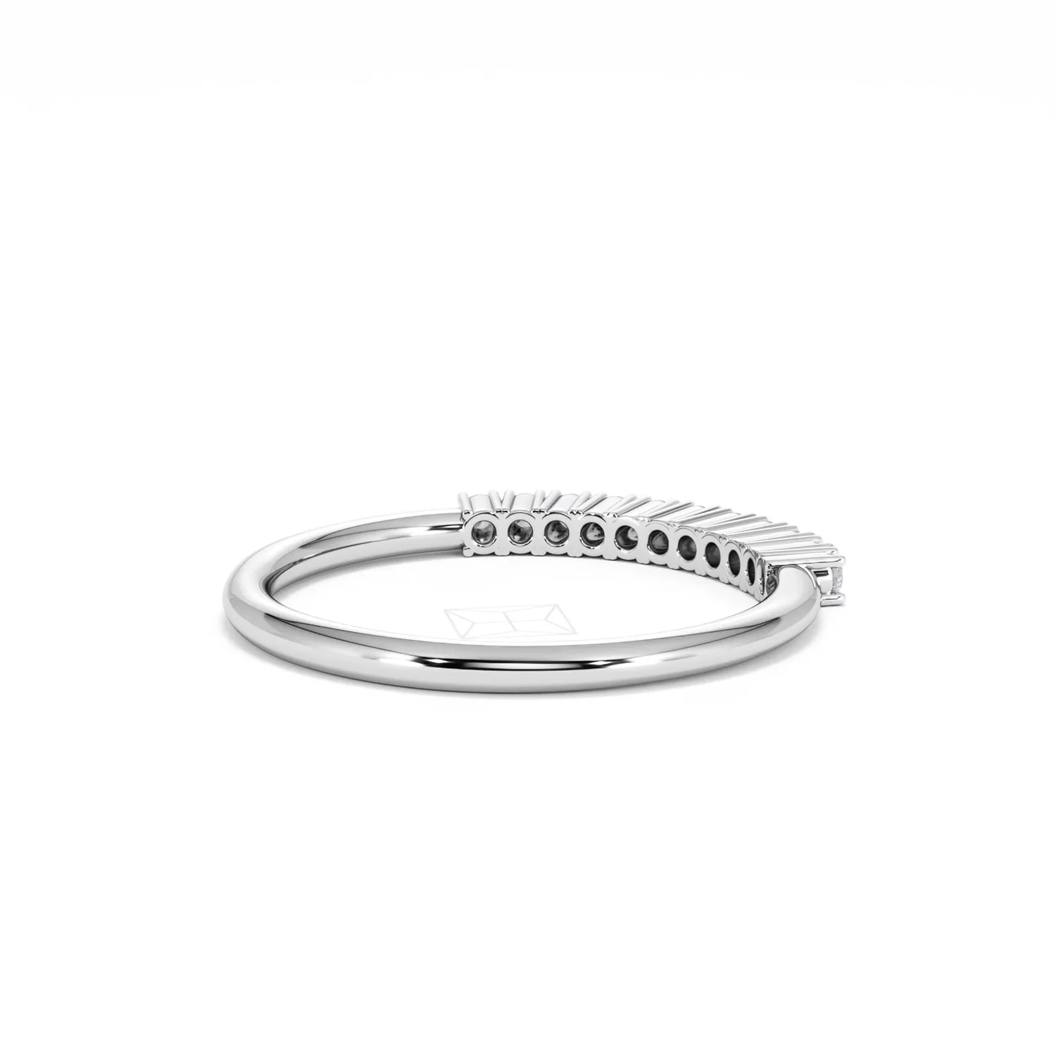 Twilight Lab Diamond 0.15ct H/SI Half Eternity Ring in 925 Silver - Image 41