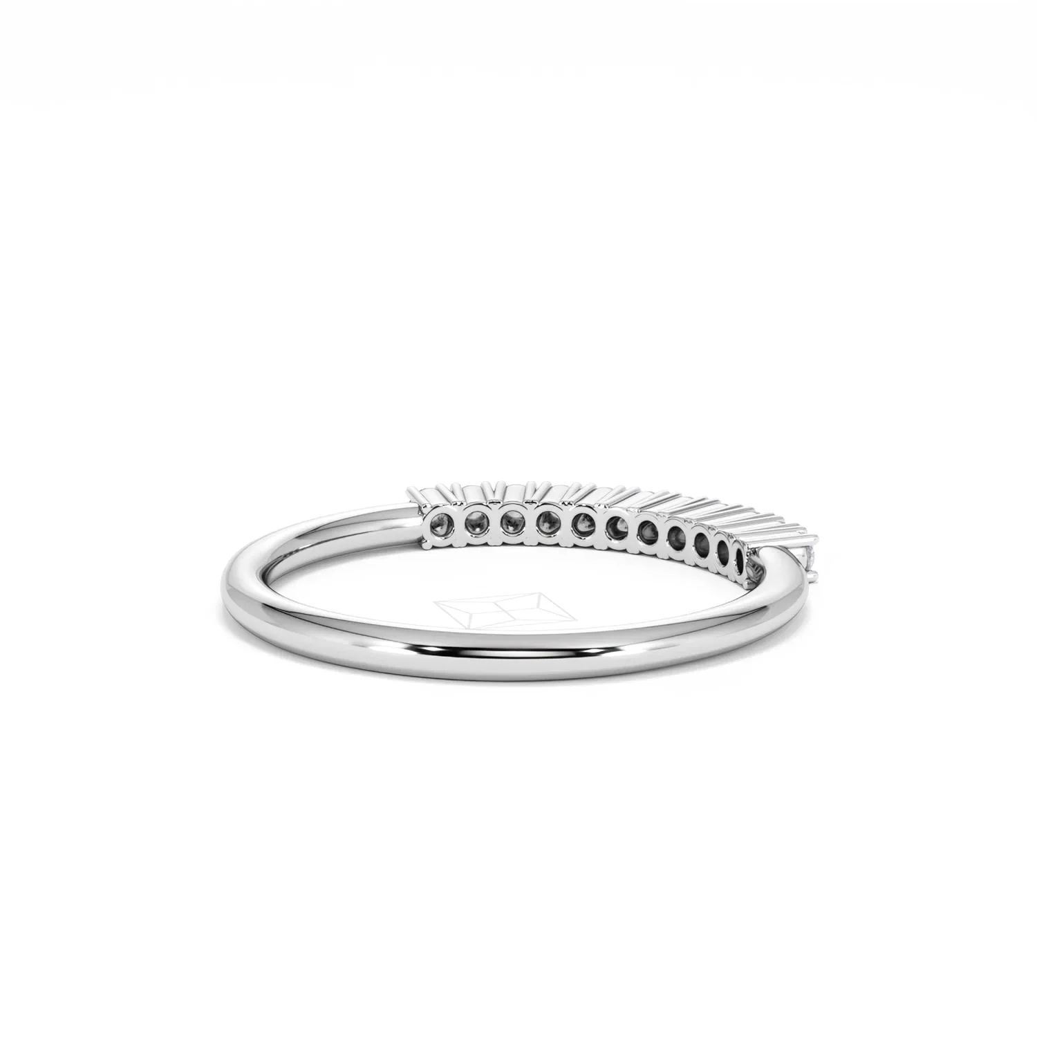 Twilight Lab Diamond 0.15ct H/SI Half Eternity Ring in 925 Silver - Image 43