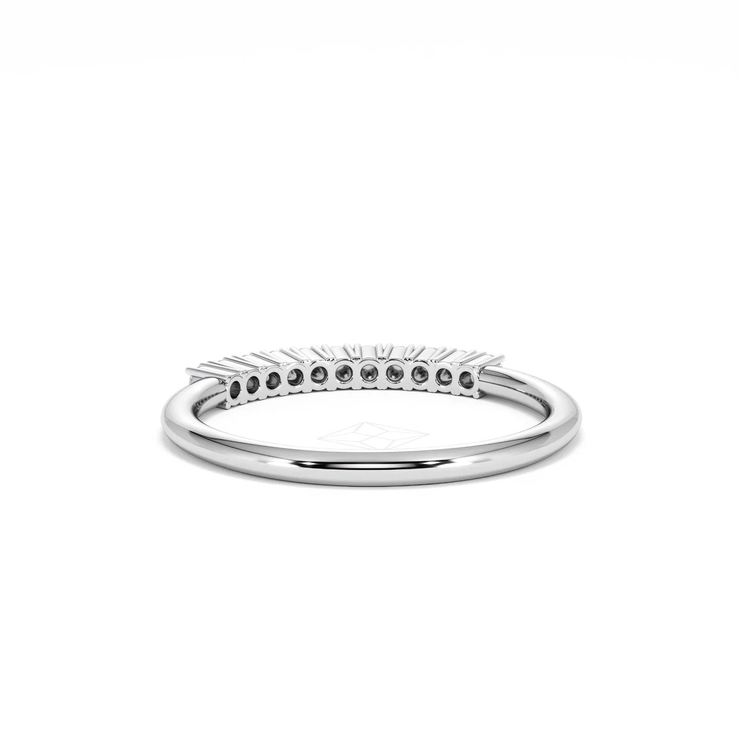 Twilight Lab Diamond 0.15ct H/SI Half Eternity Ring in 925 Silver - Image 51