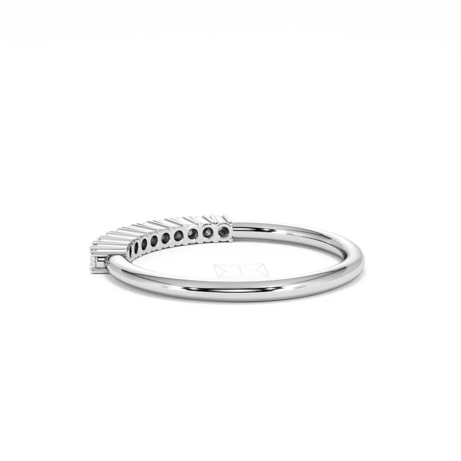 Twilight Lab Diamond 0.15ct H/SI Half Eternity Ring in 925 Silver - Image 60