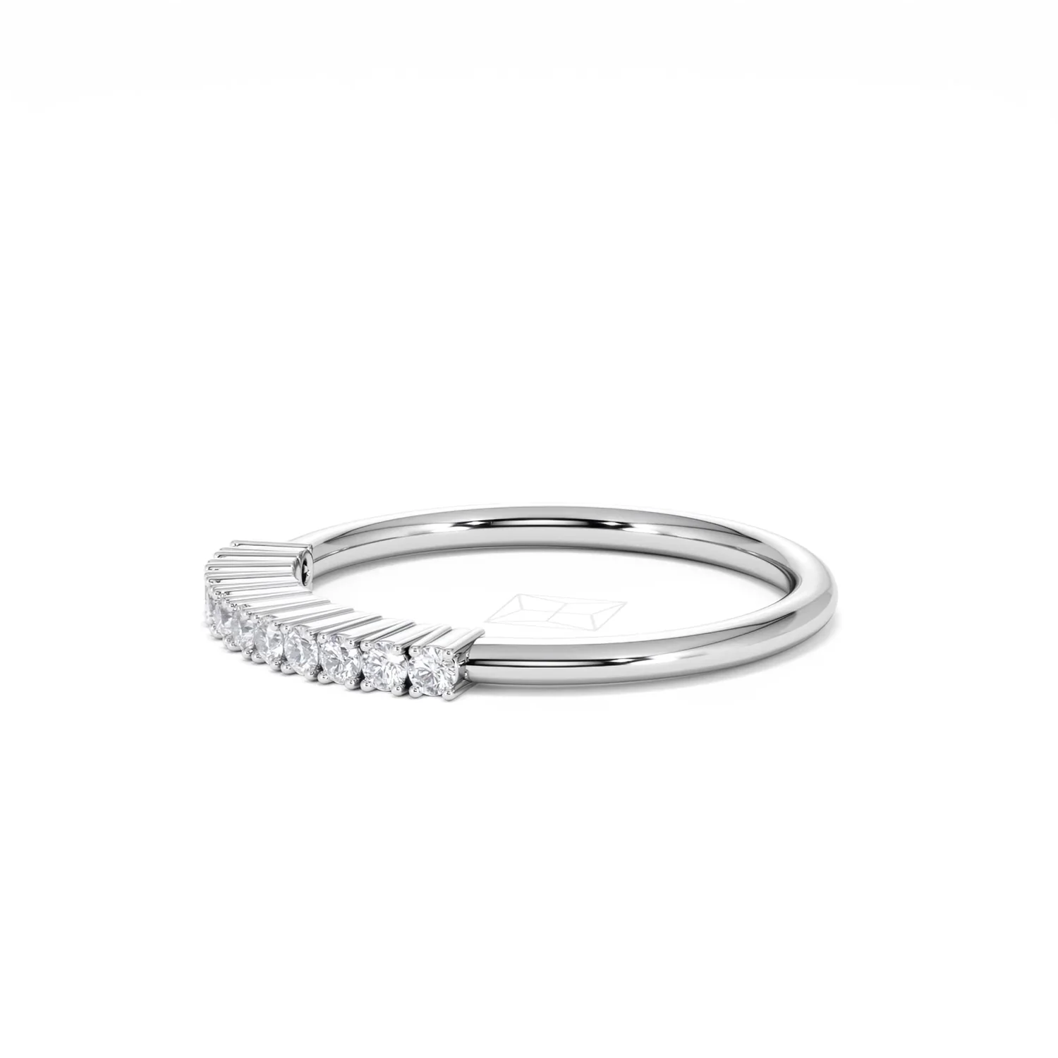 Twilight Lab Diamond 0.15ct H/SI Half Eternity Ring in 925 Silver - Image 75