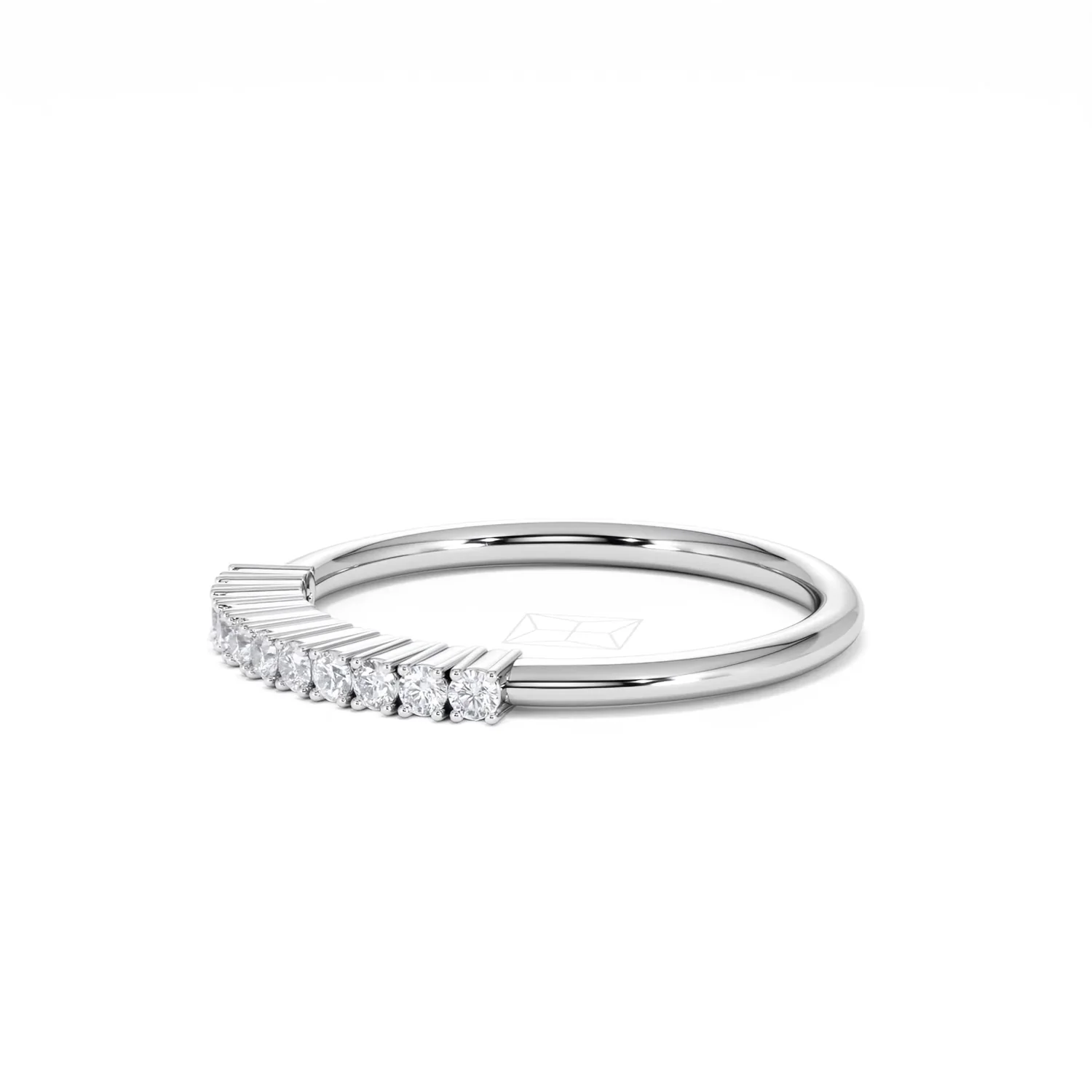 Twilight Lab Diamond 0.15ct H/SI Half Eternity Ring in 925 Silver - Image 76
