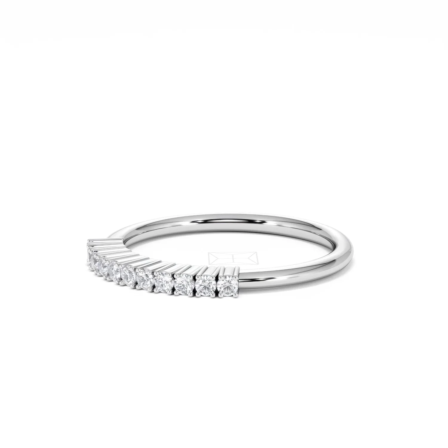 Twilight Lab Diamond 0.15ct H/SI Half Eternity Ring in 925 Silver - Image 79