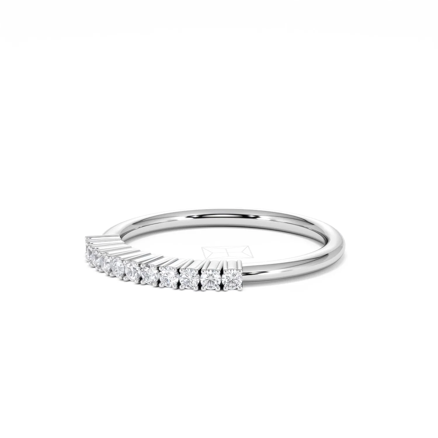 Twilight Lab Diamond 0.15ct H/SI Half Eternity Ring in 925 Silver - Image 80