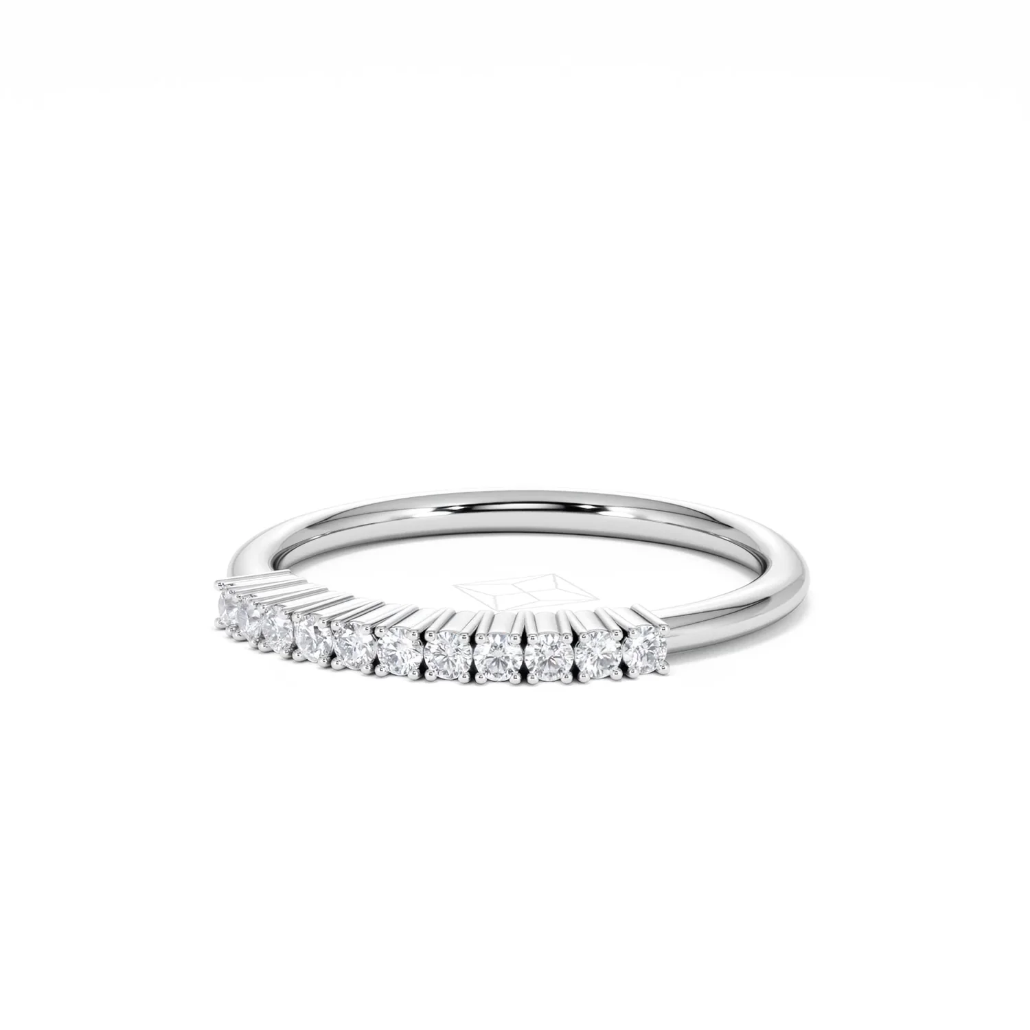 Twilight Lab Diamond 0.15ct H/SI Half Eternity Ring in 925 Silver - Image 84