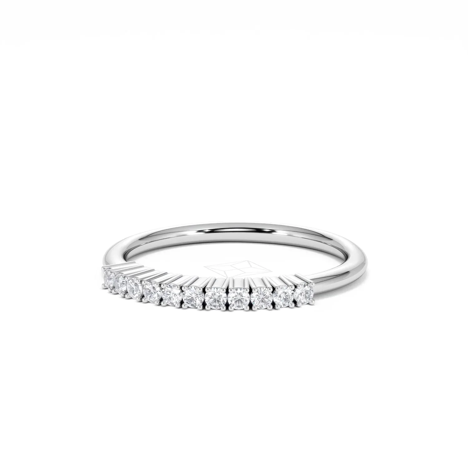 Twilight Lab Diamond 0.15ct H/SI Half Eternity Ring in 925 Silver - Image 85