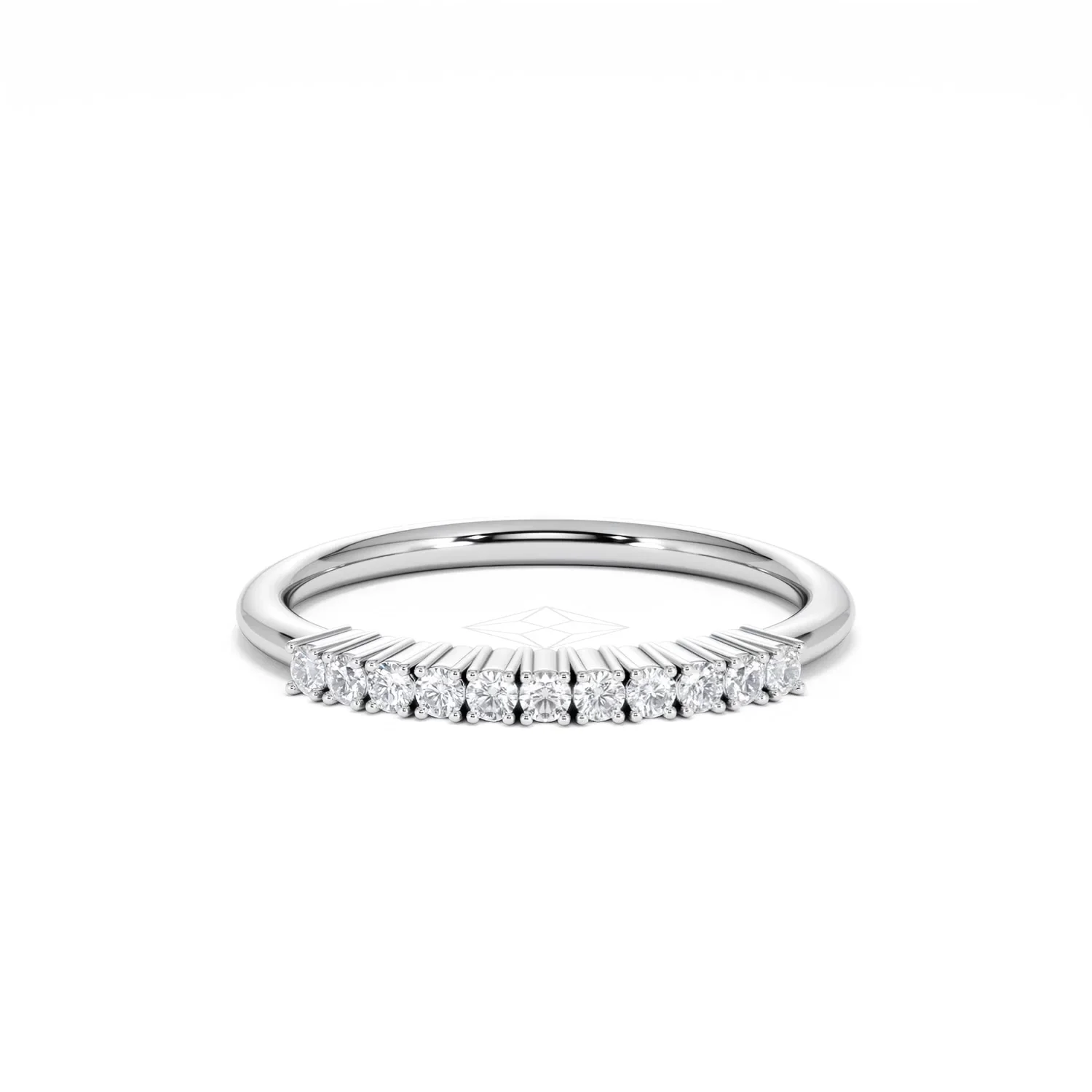 Twilight Lab Diamond 0.15ct H/SI Half Eternity Ring in 925 Silver - Image 9