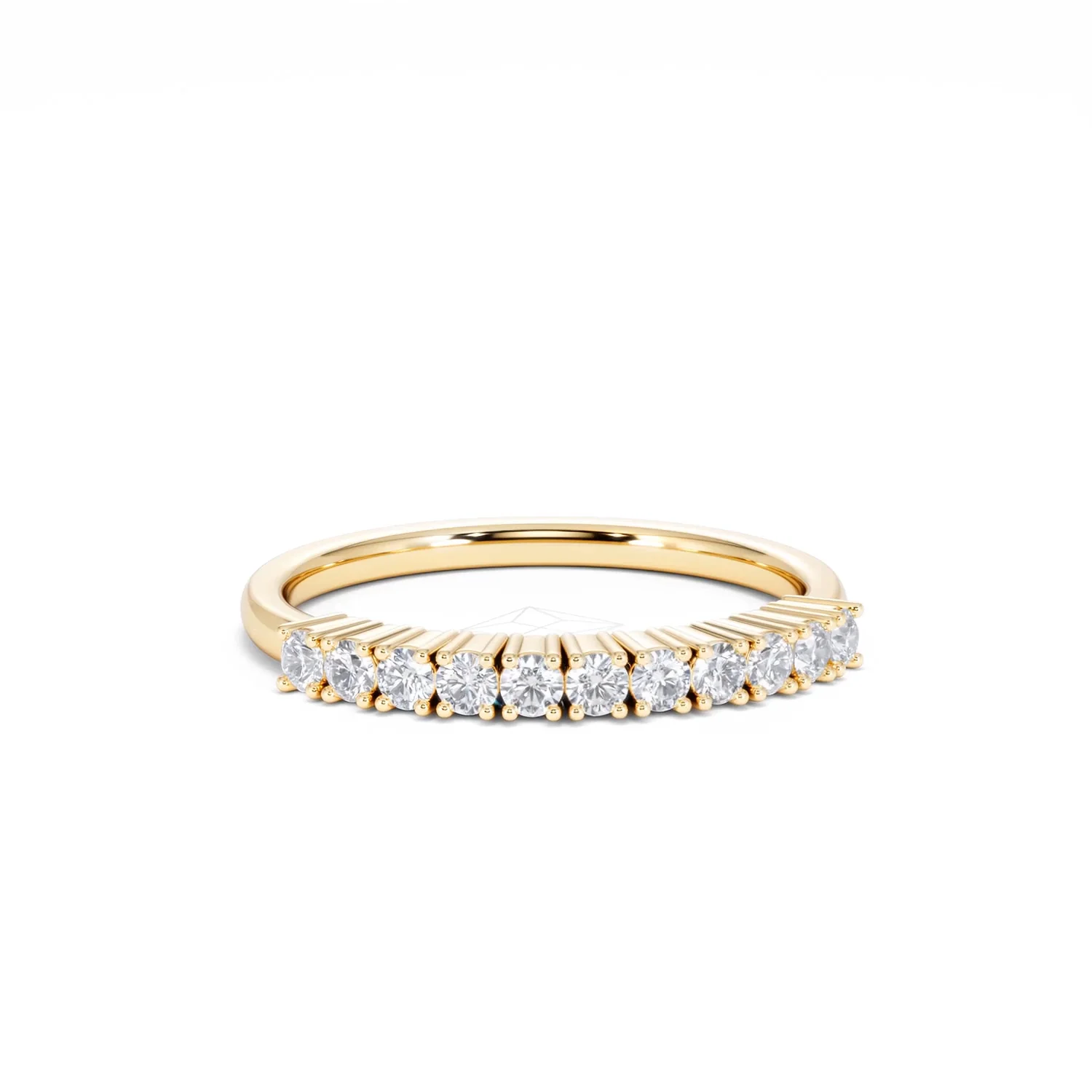 Twilight Lab Diamond 0.30ct H/SI Half Eternity Ring in 18K Gold Vermeil - Image 11
