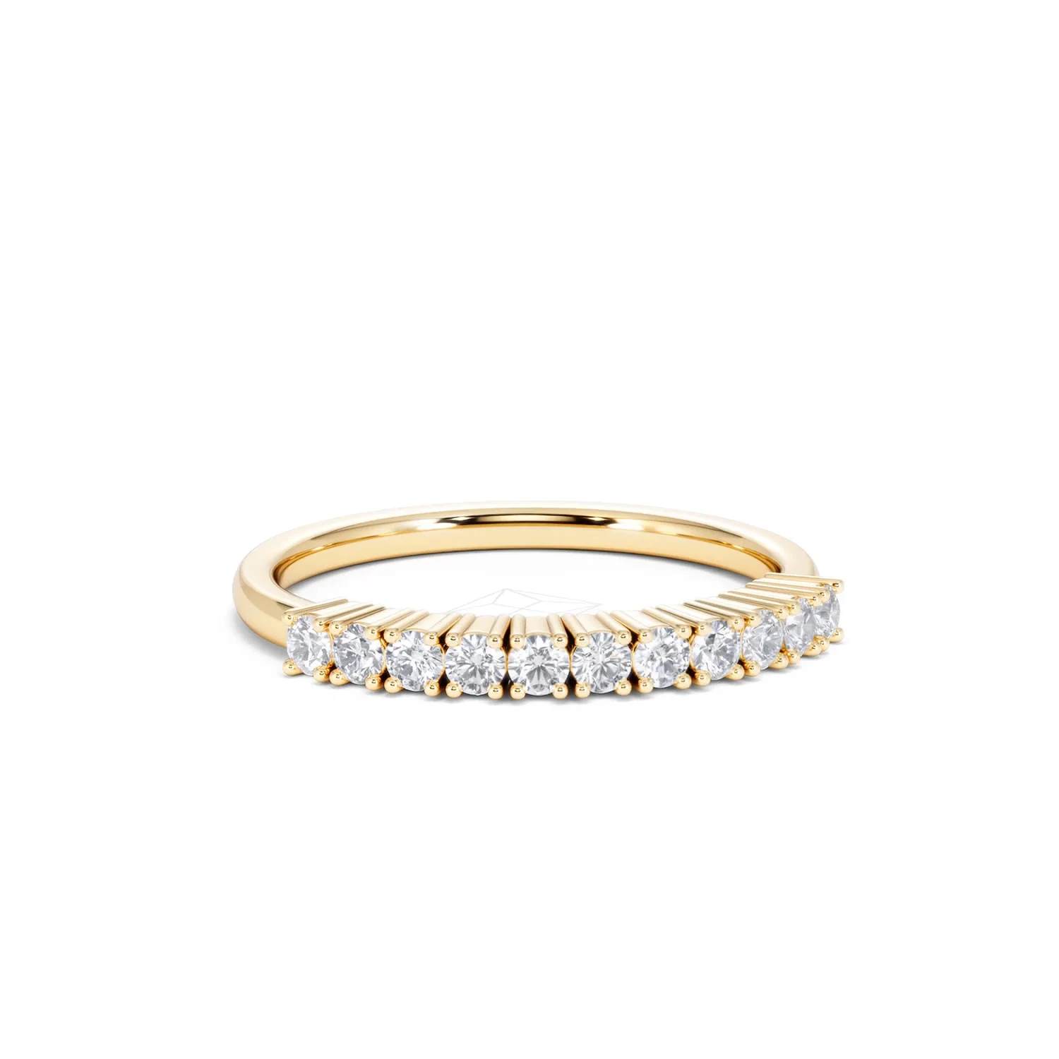 Twilight Lab Diamond 0.30ct H/SI Half Eternity Ring in 18K Gold Vermeil - Image 12