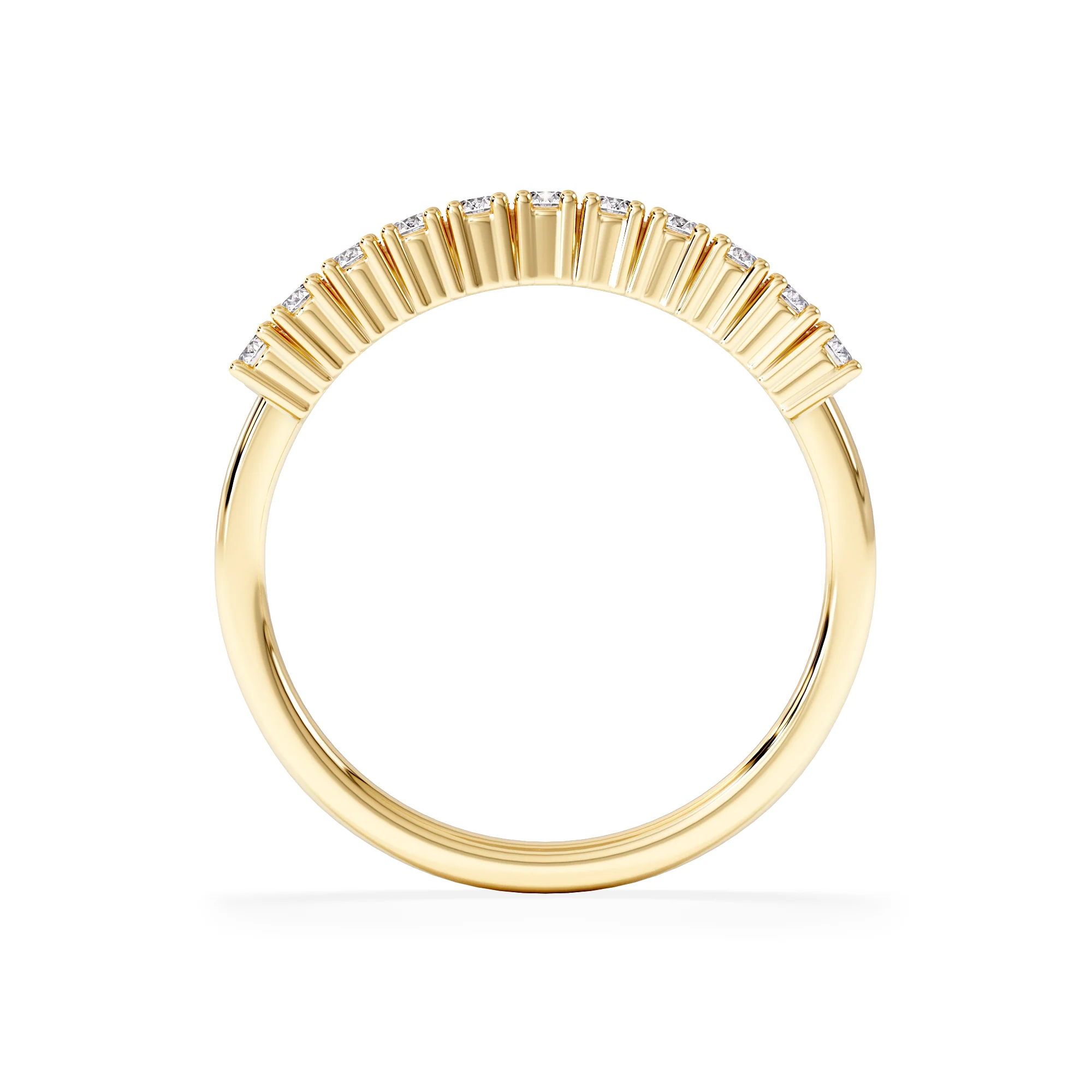 Twilight Lab Diamond 0.30ct H/SI Half Eternity Ring in 18K Gold Vermeil - Image 3