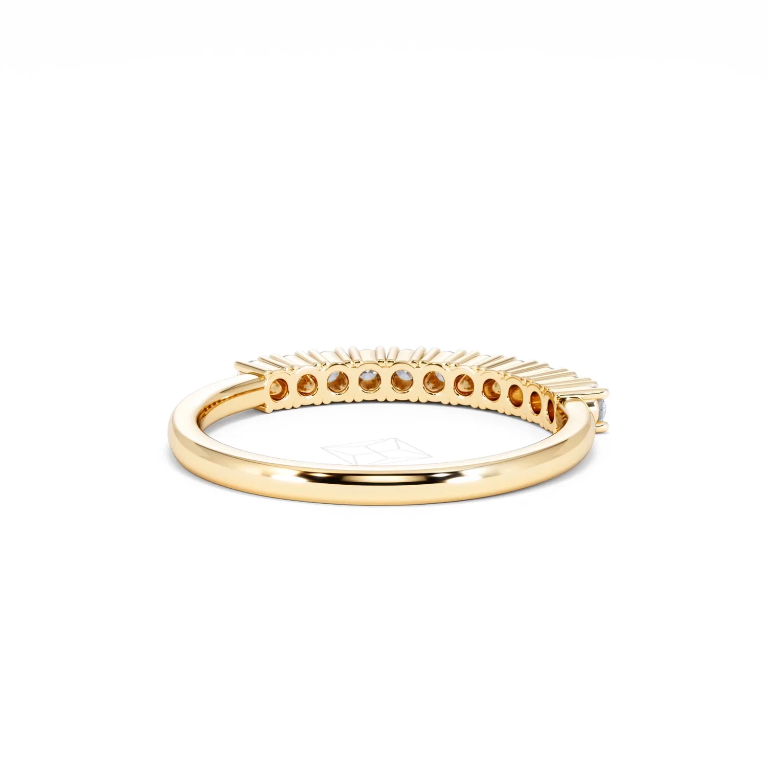 Twilight Lab Diamond 0.30ct H/SI Half Eternity Ring in 18K Gold Vermeil - Image 45