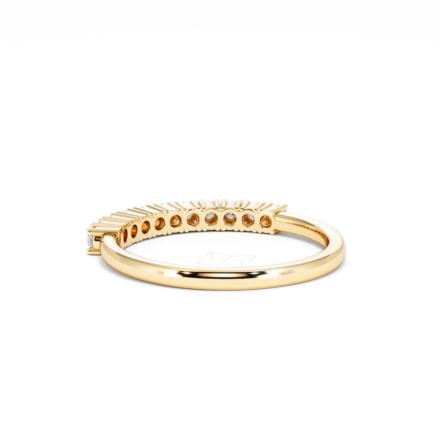 Twilight Lab Diamond 0.30ct H/SI Half Eternity Ring in 18K Gold Vermeil - Image 55