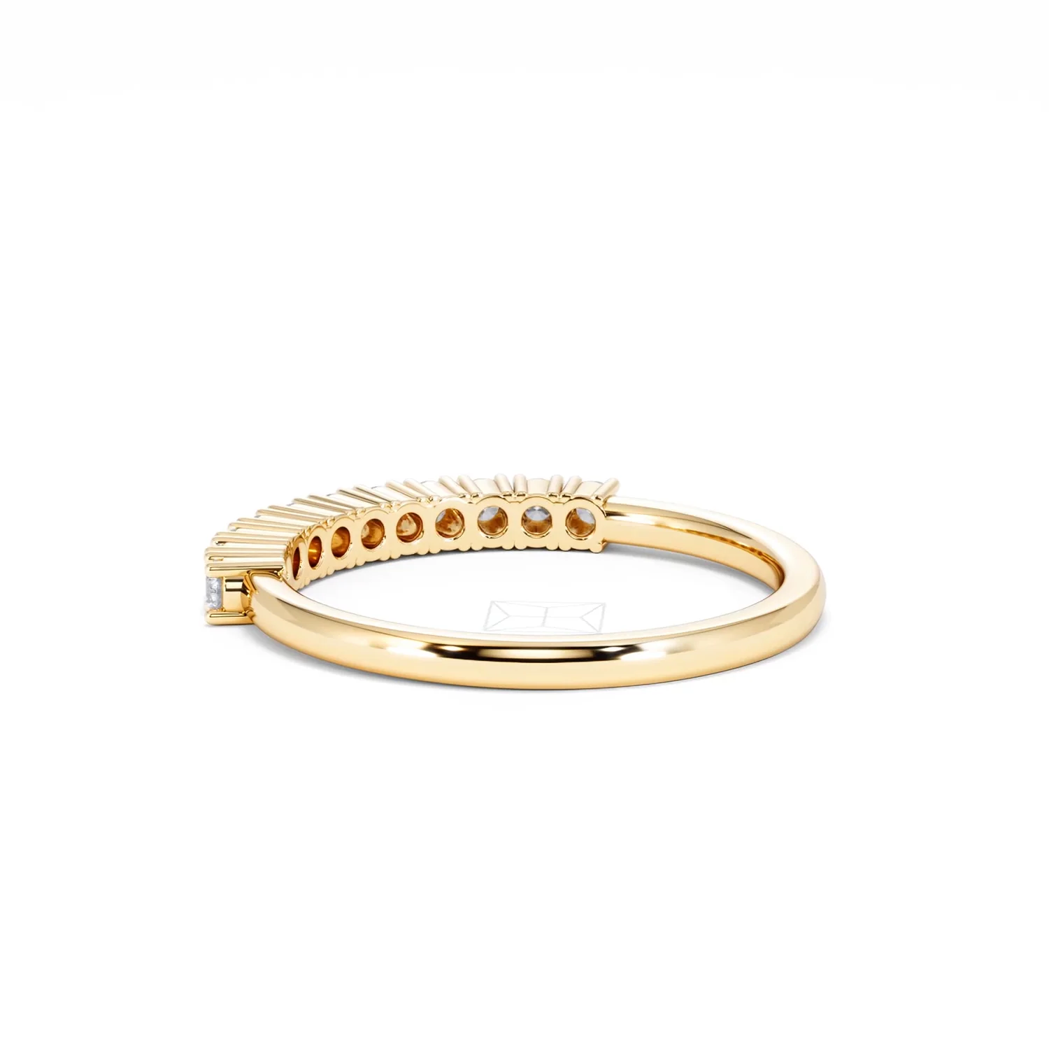 Twilight Lab Diamond 0.30ct H/SI Half Eternity Ring in 18K Gold Vermeil - Image 58