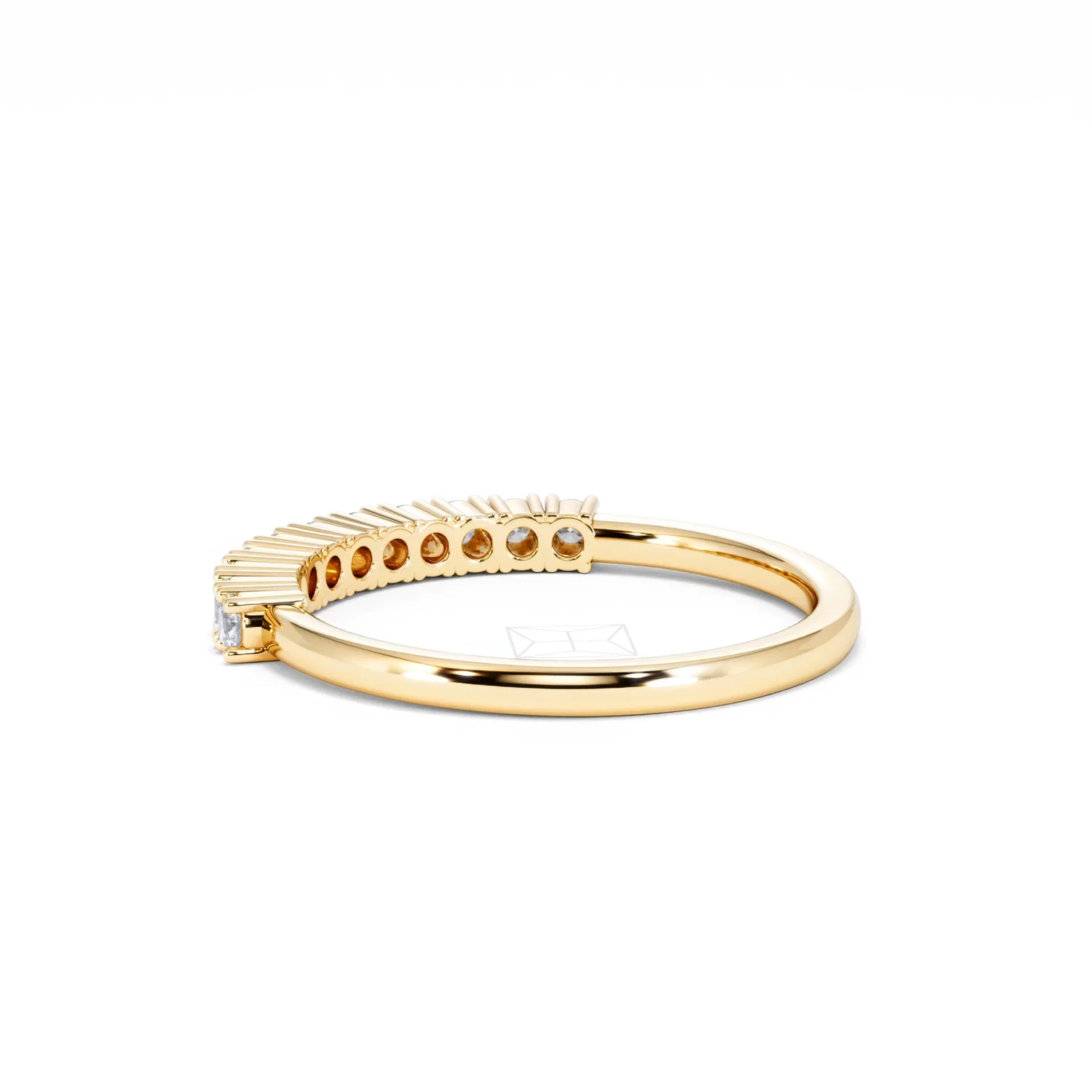 Twilight Lab Diamond 0.30ct H/SI Half Eternity Ring in 18K Gold Vermeil - Image 60