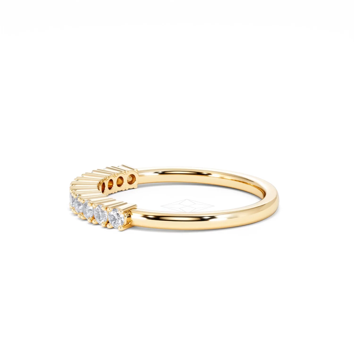Twilight Lab Diamond 0.30ct H/SI Half Eternity Ring in 18K Gold Vermeil - Image 69