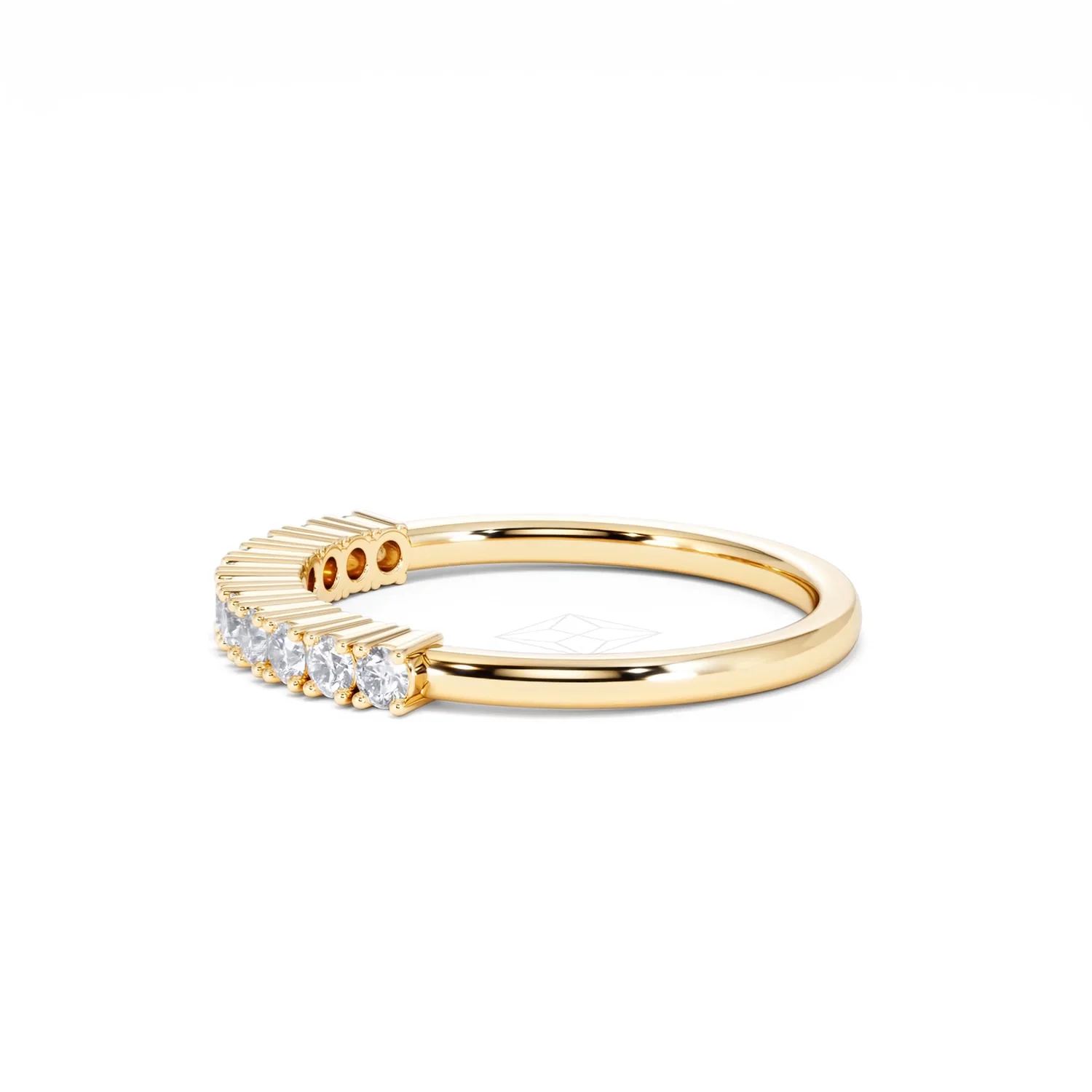 Twilight Lab Diamond 0.30ct H/SI Half Eternity Ring in 18K Gold Vermeil - Image 70