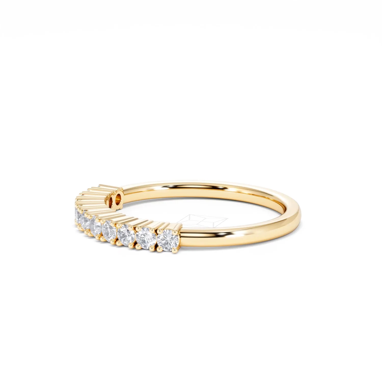 Twilight Lab Diamond 0.30ct H/SI Half Eternity Ring in 18K Gold Vermeil - Image 74