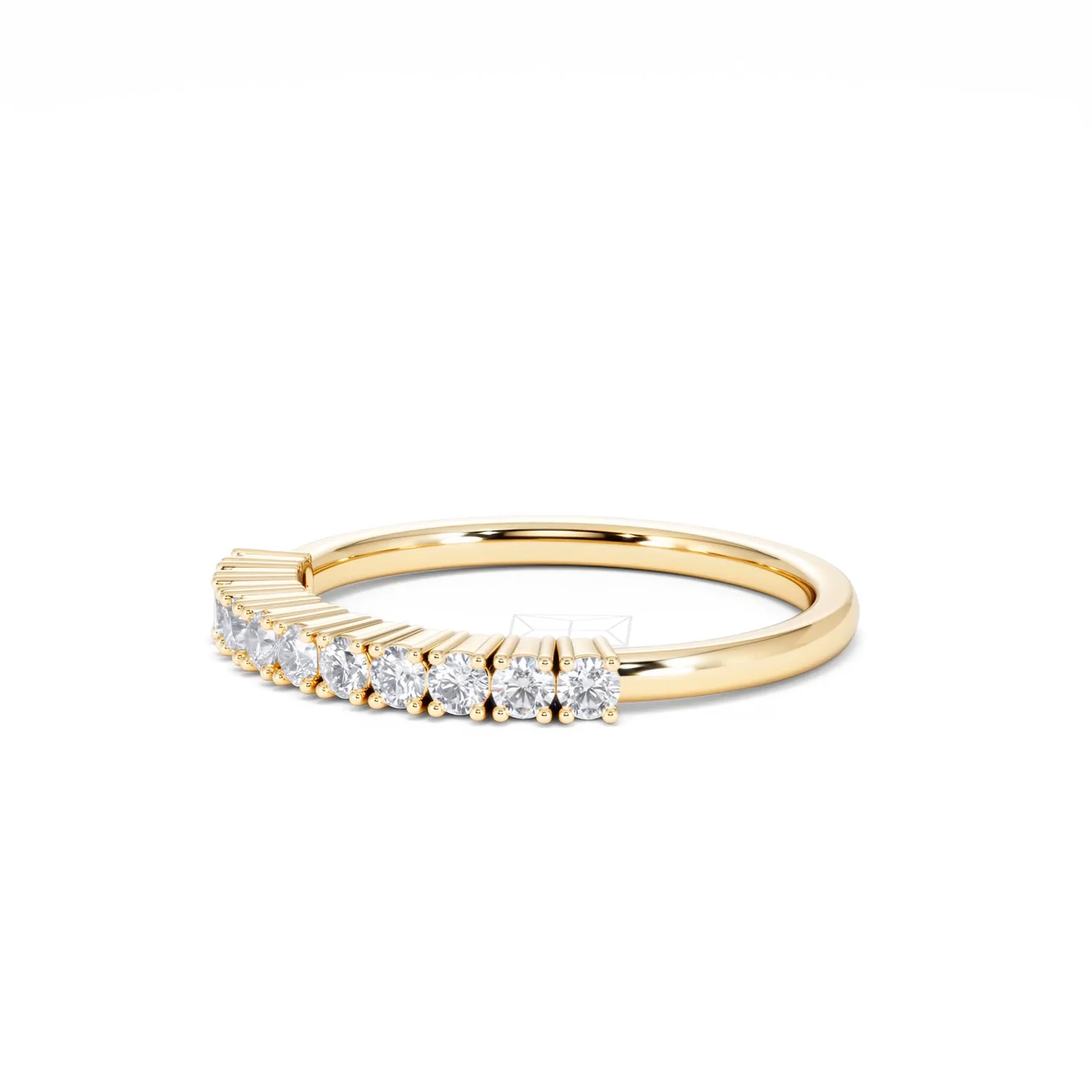 Twilight Lab Diamond 0.30ct H/SI Half Eternity Ring in 18K Gold Vermeil - Image 78