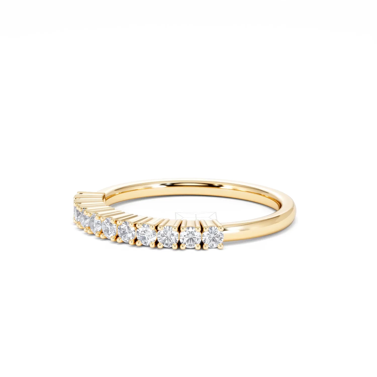Twilight Lab Diamond 0.30ct H/SI Half Eternity Ring in 18K Gold Vermeil - Image 79