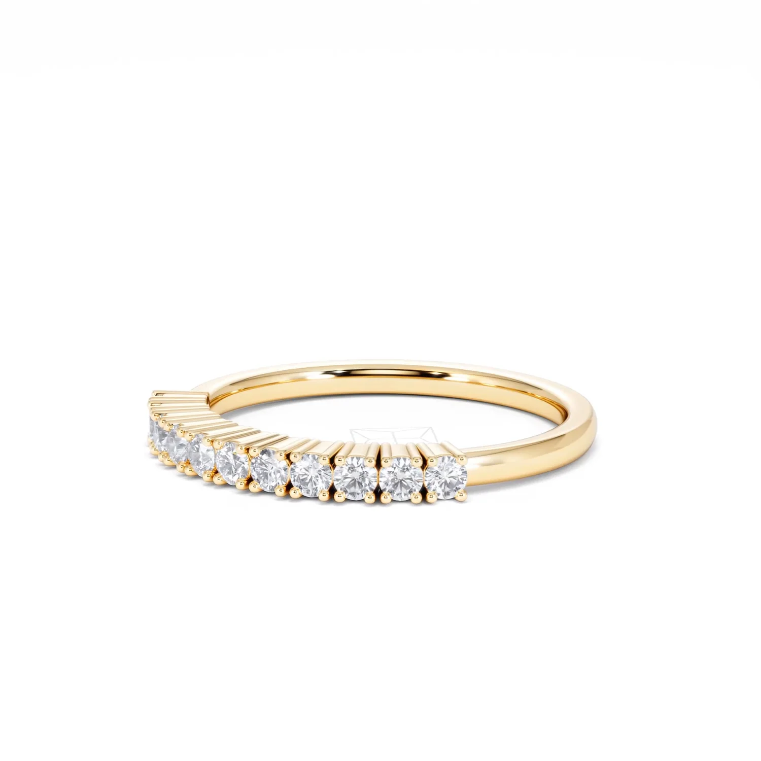 Twilight Lab Diamond 0.30ct H/SI Half Eternity Ring in 18K Gold Vermeil - Image 80