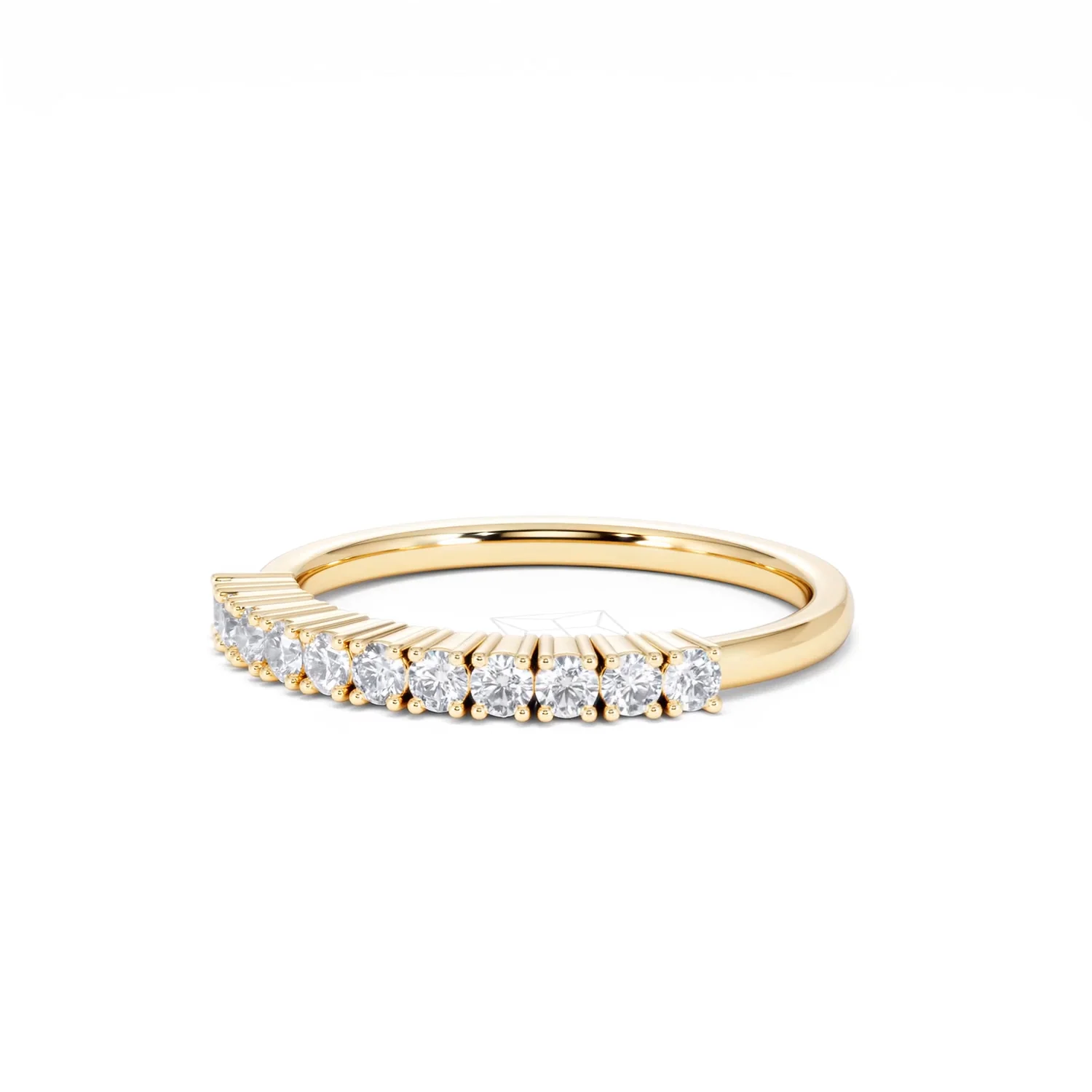 Twilight Lab Diamond 0.30ct H/SI Half Eternity Ring in 18K Gold Vermeil - Image 82