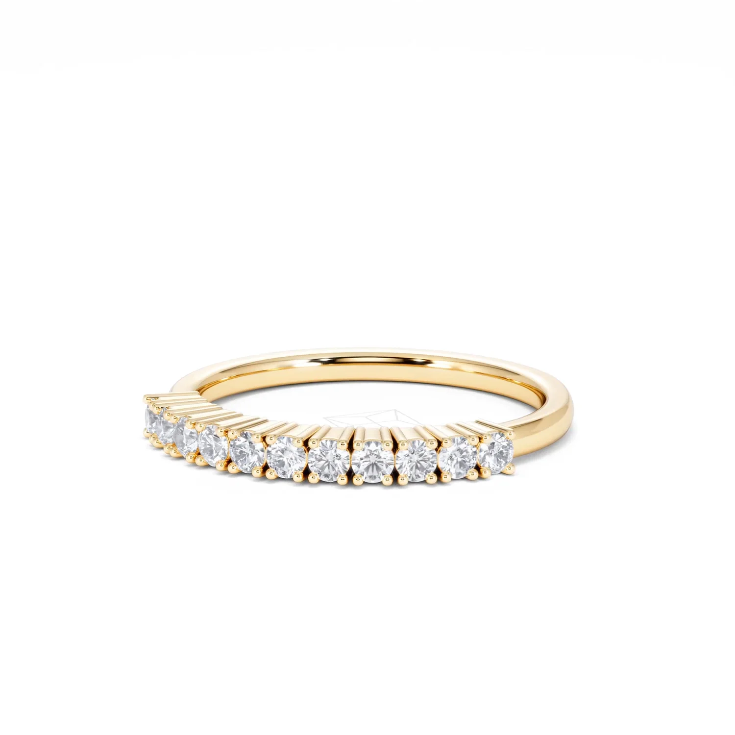 Twilight Lab Diamond 0.30ct H/SI Half Eternity Ring in 18K Gold Vermeil - Image 84