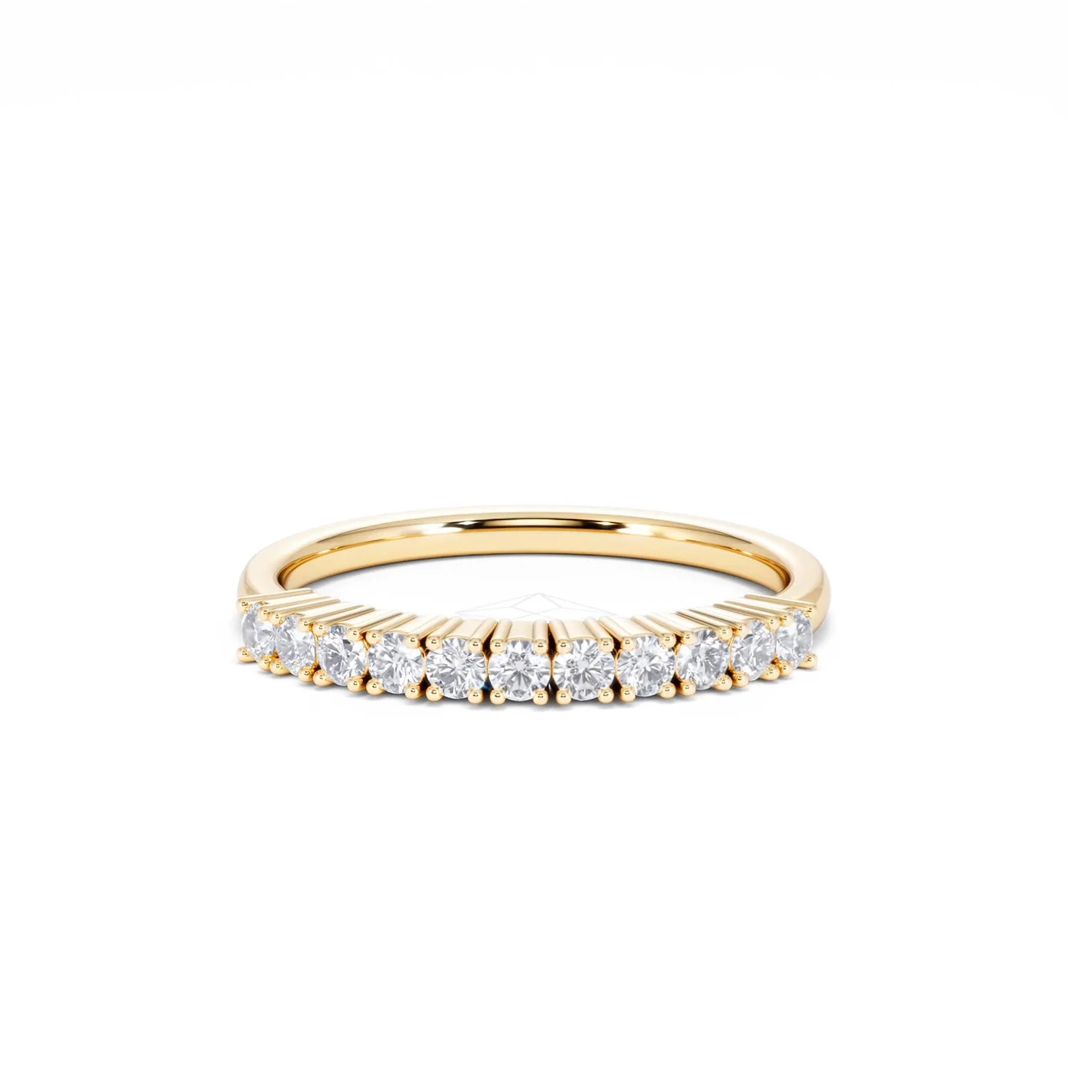 Twilight Lab Diamond 0.30ct H/SI Half Eternity Ring in 18K Gold Vermeil - Image 88