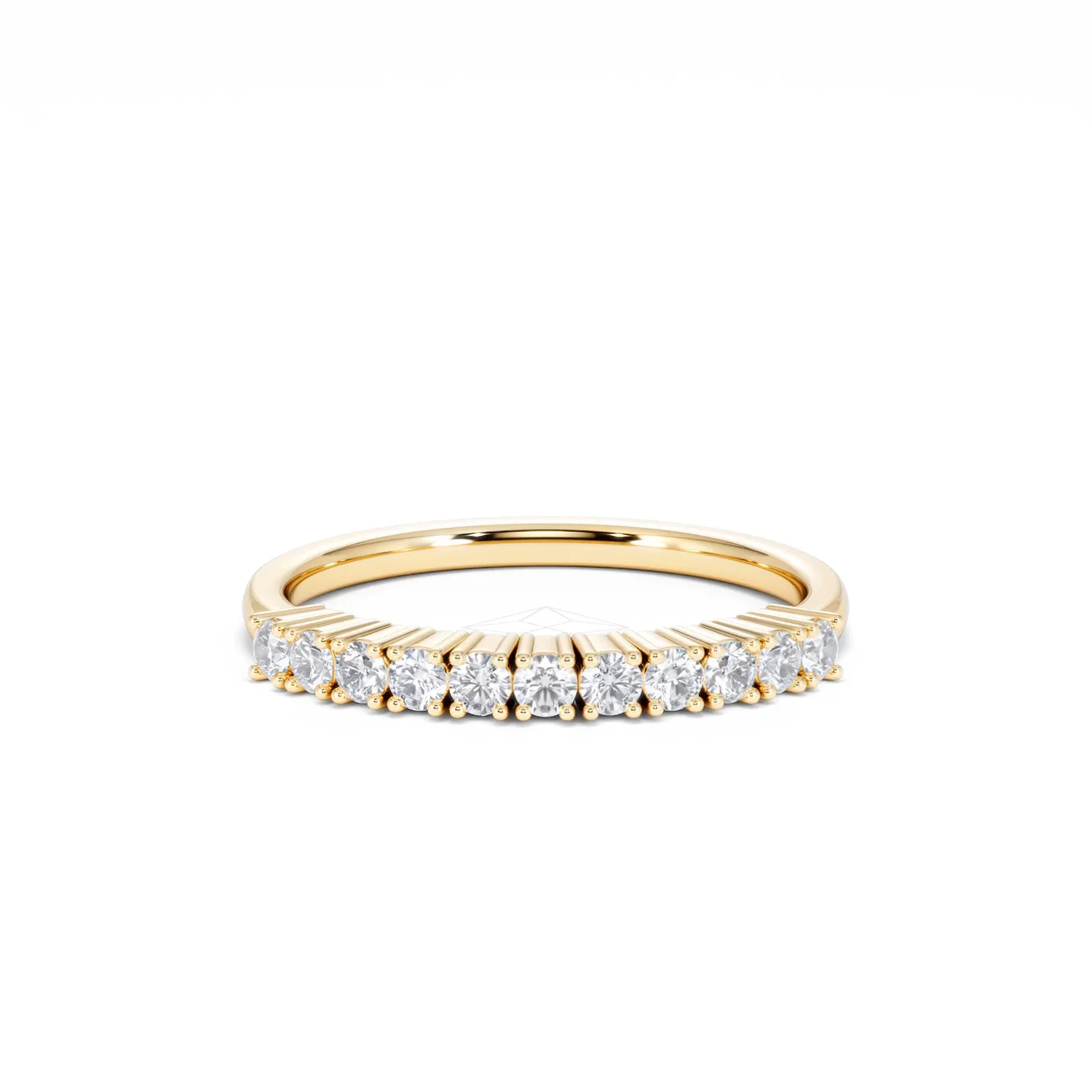 Twilight Lab Diamond 0.30ct H/SI Half Eternity Ring in 18K Gold Vermeil - Image 9