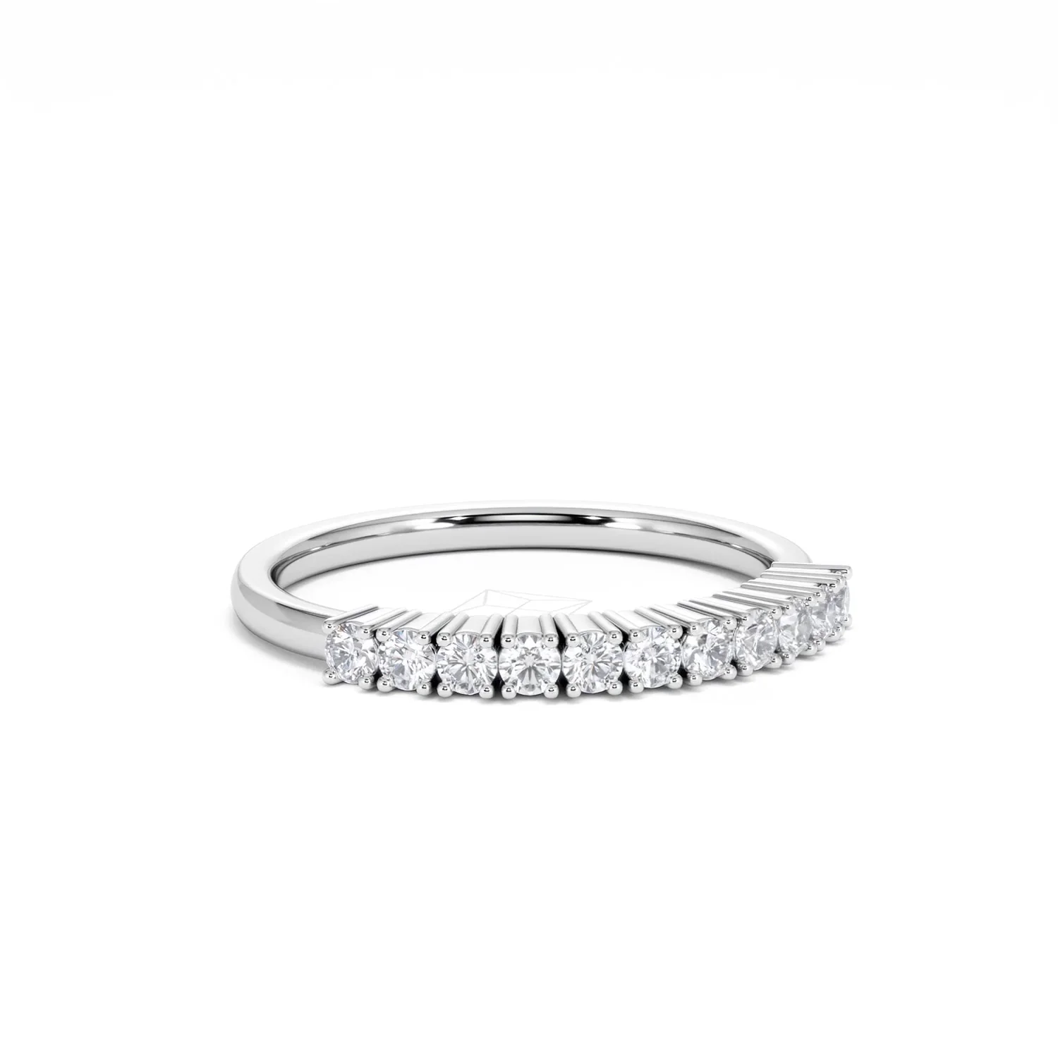 Twilight Lab Diamond 0.30ct H/SI Half Eternity Ring in 925 Silver - Image 13
