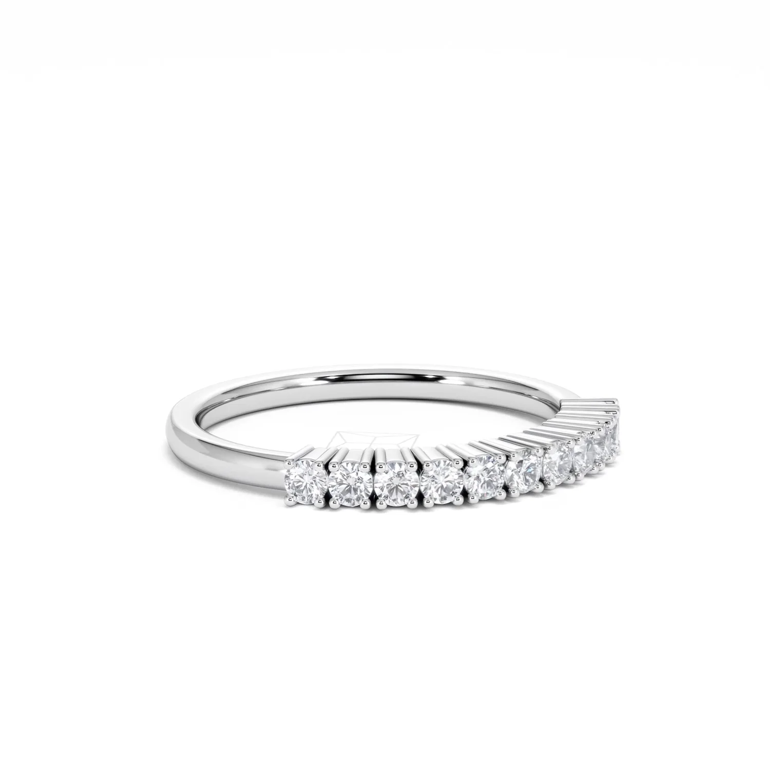 Twilight Lab Diamond 0.30ct H/SI Half Eternity Ring in 925 Silver - Image 16