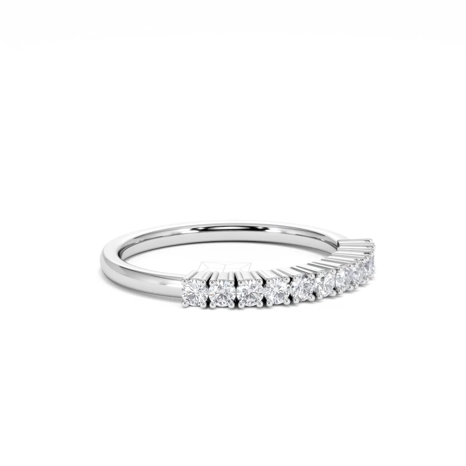 Twilight Lab Diamond 0.30ct H/SI Half Eternity Ring in 925 Silver - Image 17