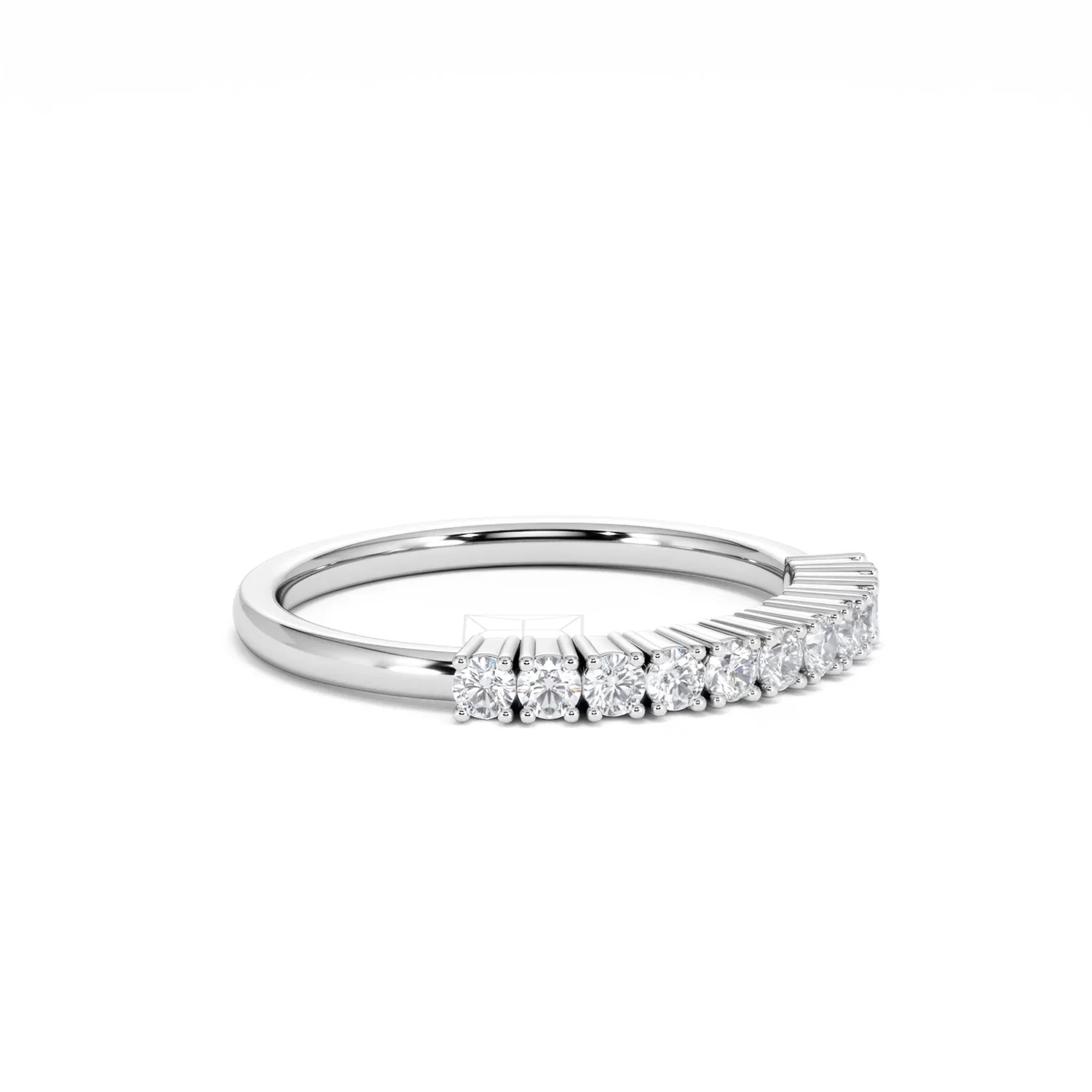 Twilight Lab Diamond 0.30ct H/SI Half Eternity Ring in 925 Silver - Image 18